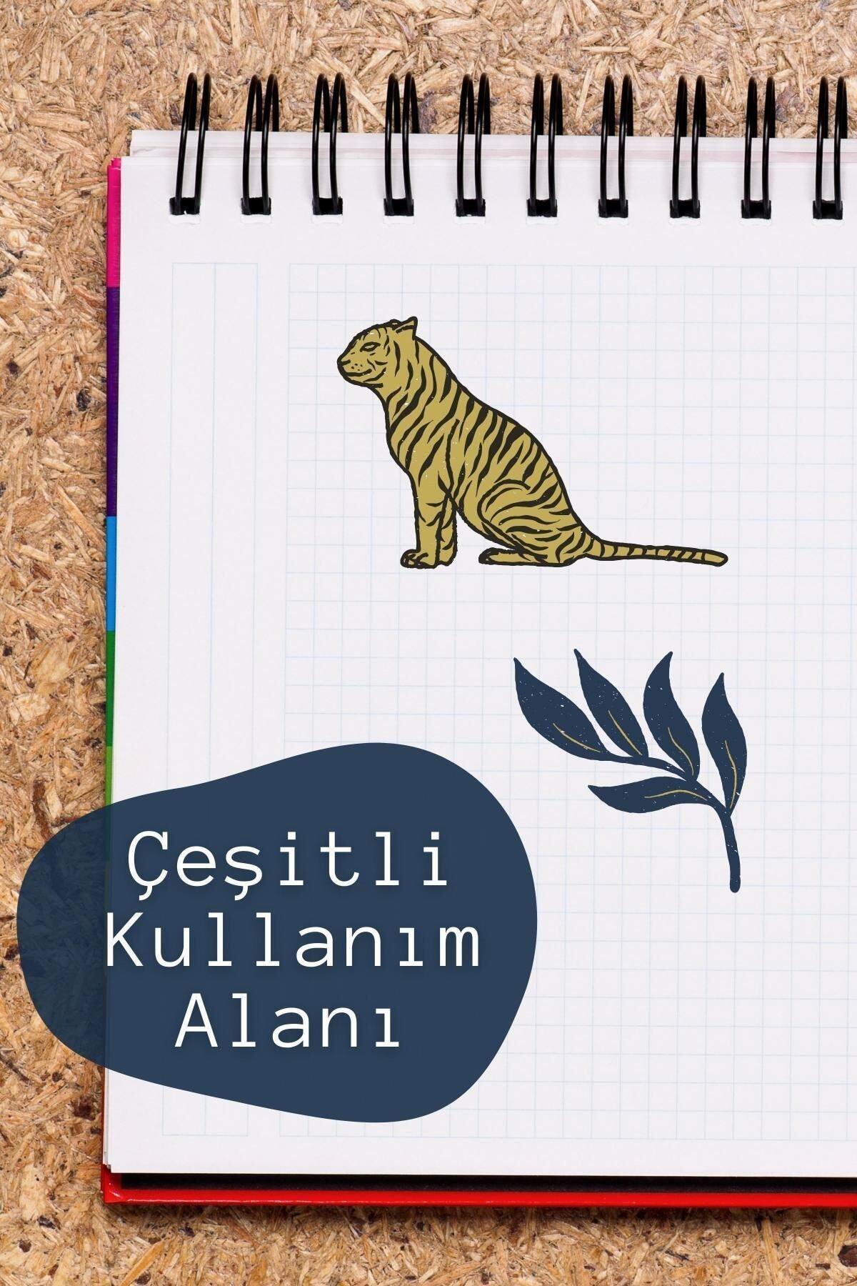 Çizim Temalı Sticker Seti - 12 Adet Etiket Seti- Telefon, Tablet, Defter Laptop Uyumlu Etiket