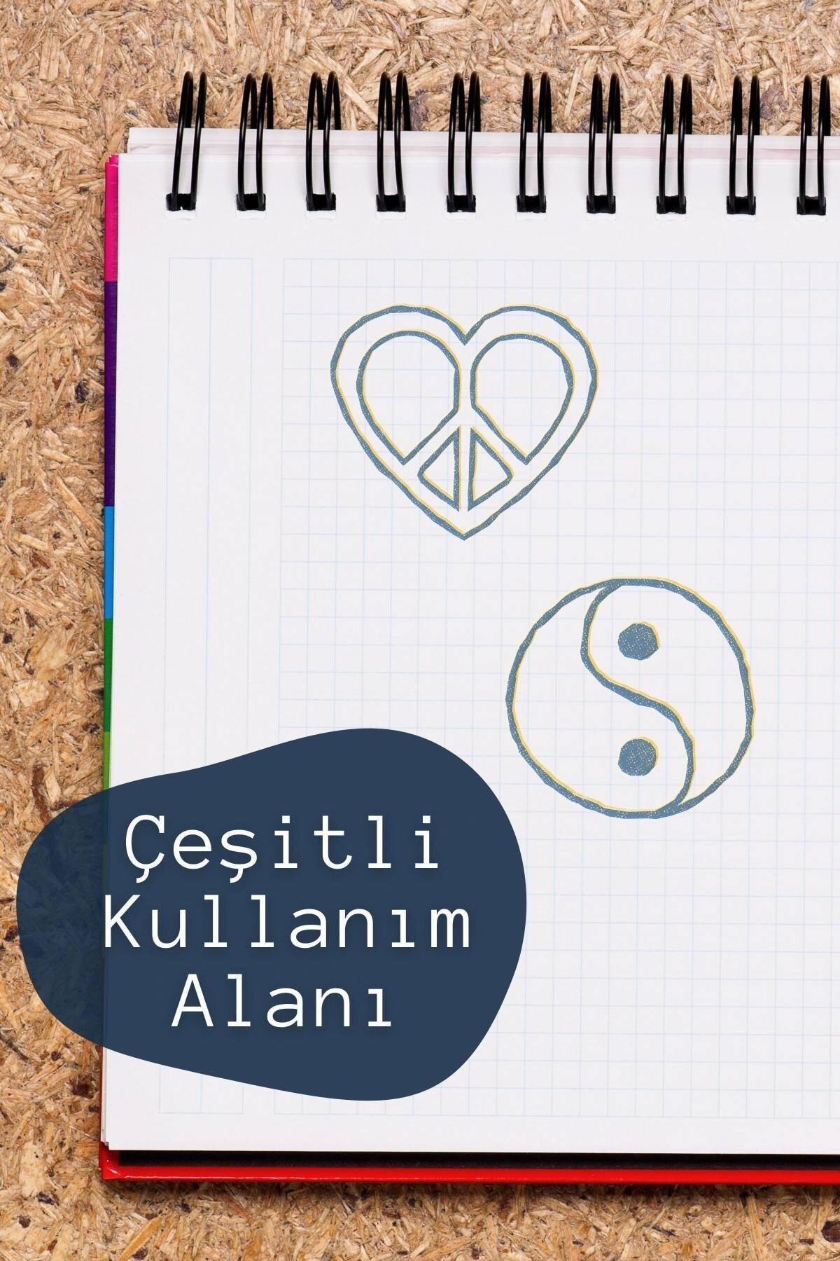 Çizim Temalı Sticker Seti - 5 Adet Etiket Seti- Telefon, Tablet, Defter Laptop Uyumlu Etiket
