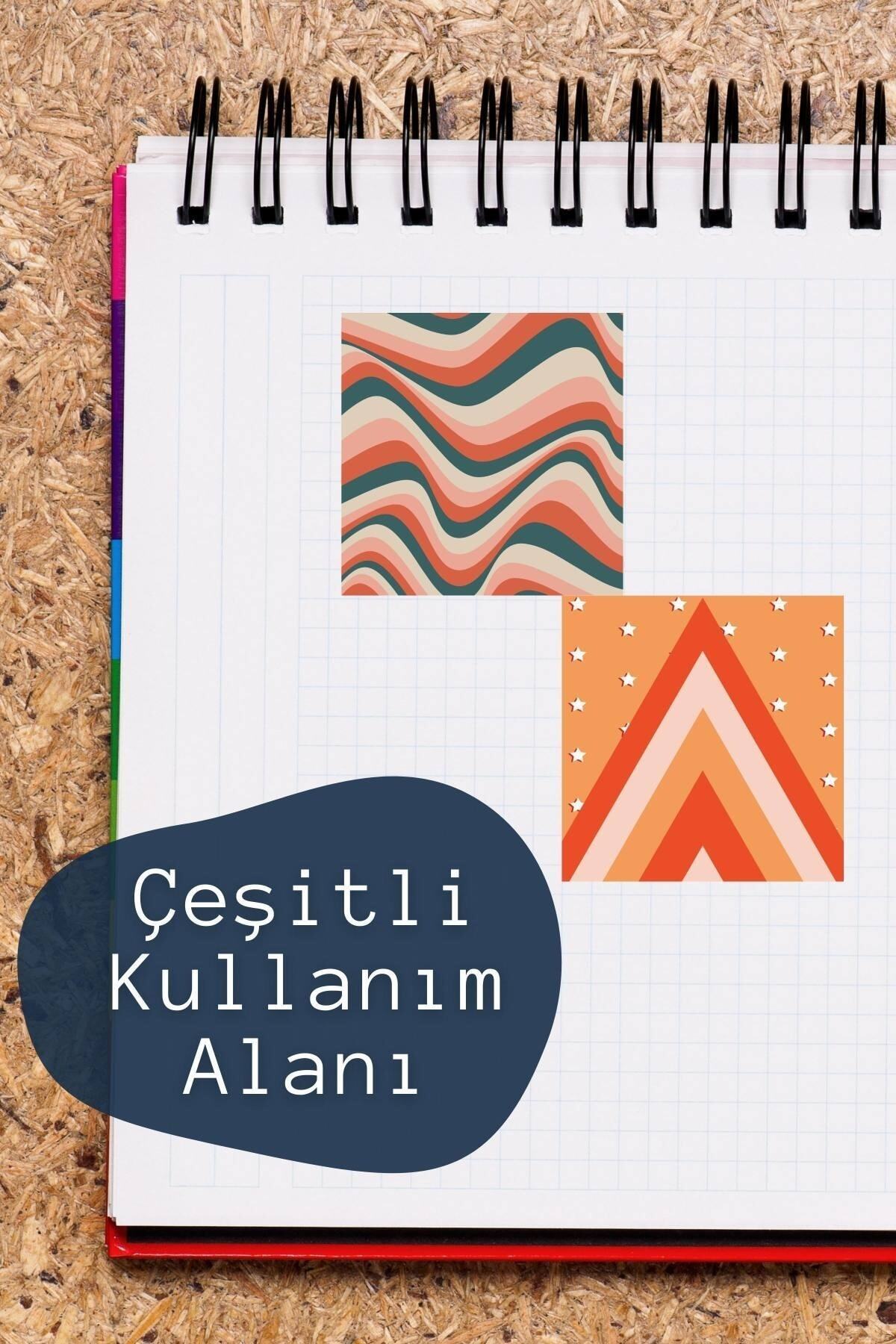 Çizim Temalı Sticker Seti - 6 Adet Etiket Seti- Telefon, Tablet, Defter Laptop Uyumlu Etiket