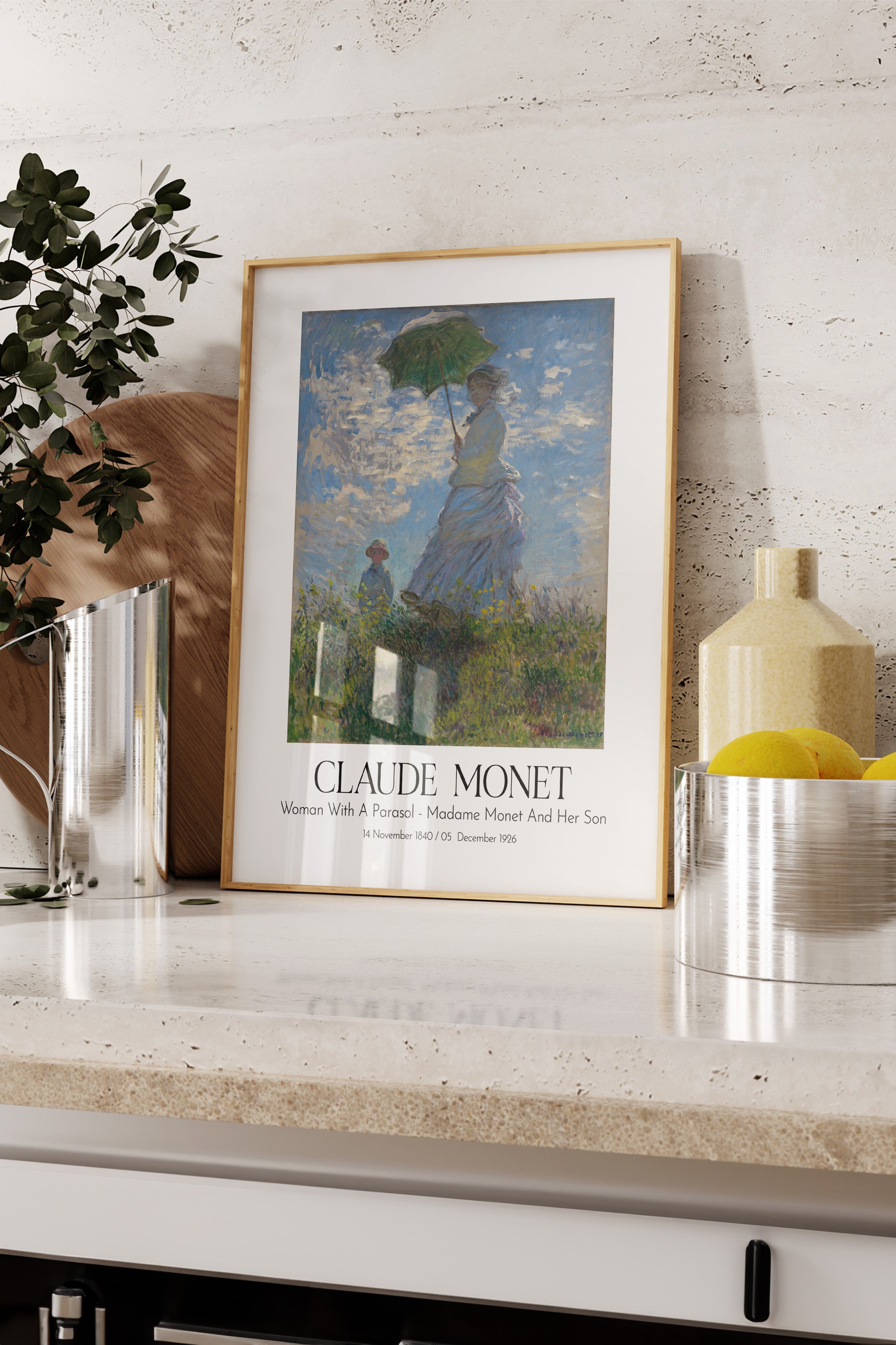 Claude Monet, Ahşap Çerçeveli Tablo, Sanat Serisi NO:110297