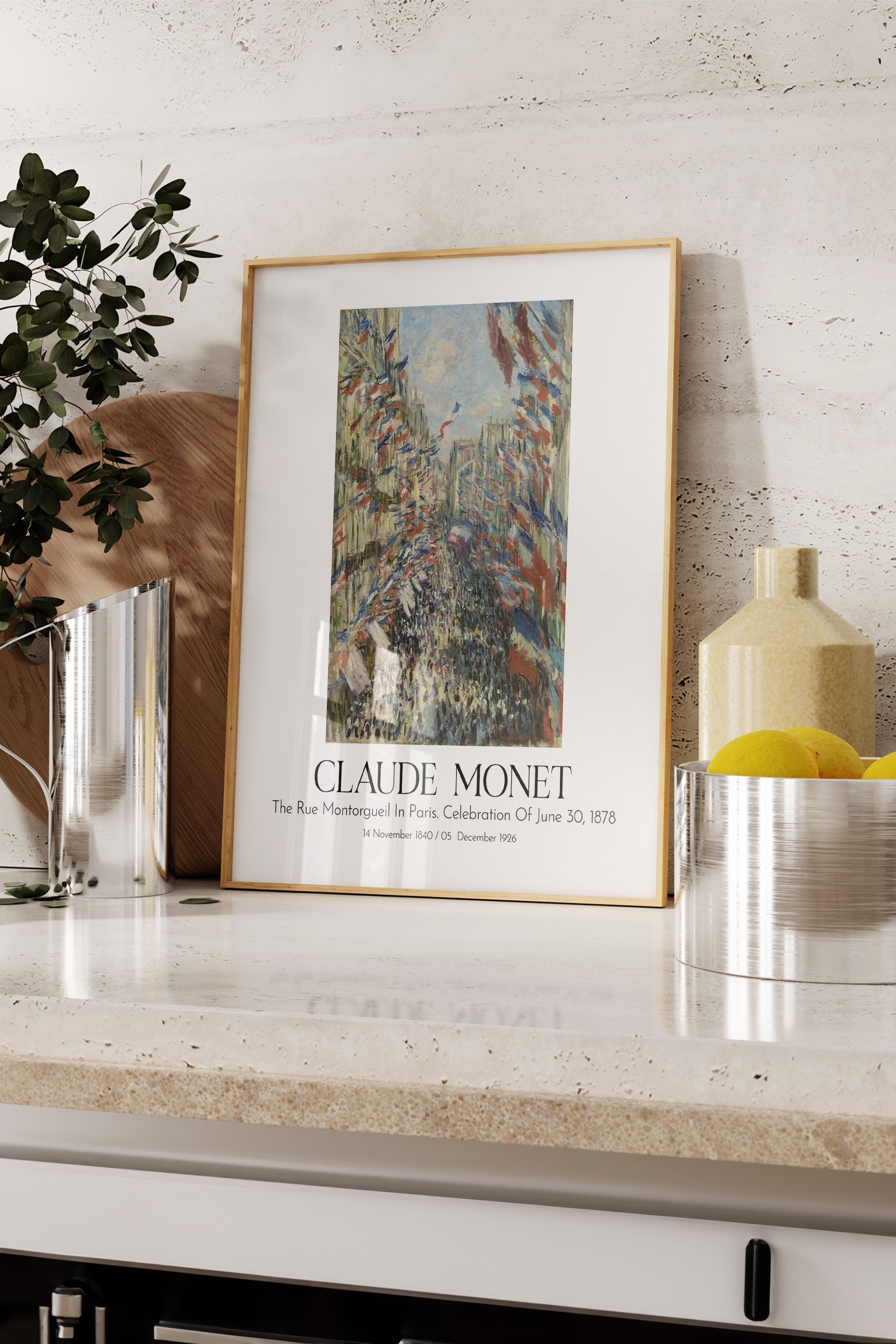 Claude Monet, Ahşap Çerçeveli Tablo, Sanat Serisi NO:110304