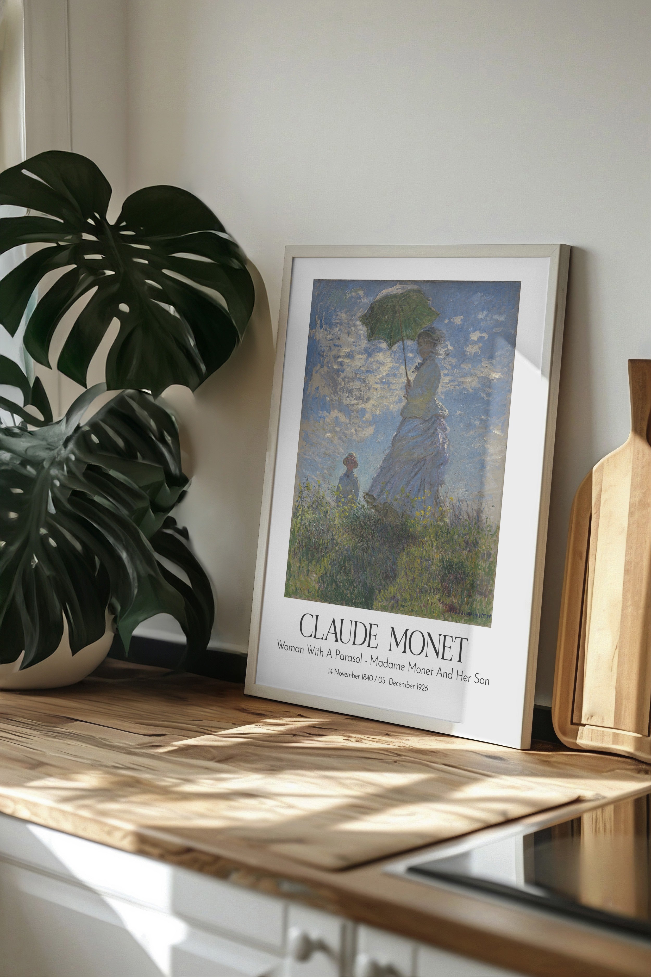 Claude Monet, Beyaz Çerçeveli Tablo, Sanat Serisi NO:110297