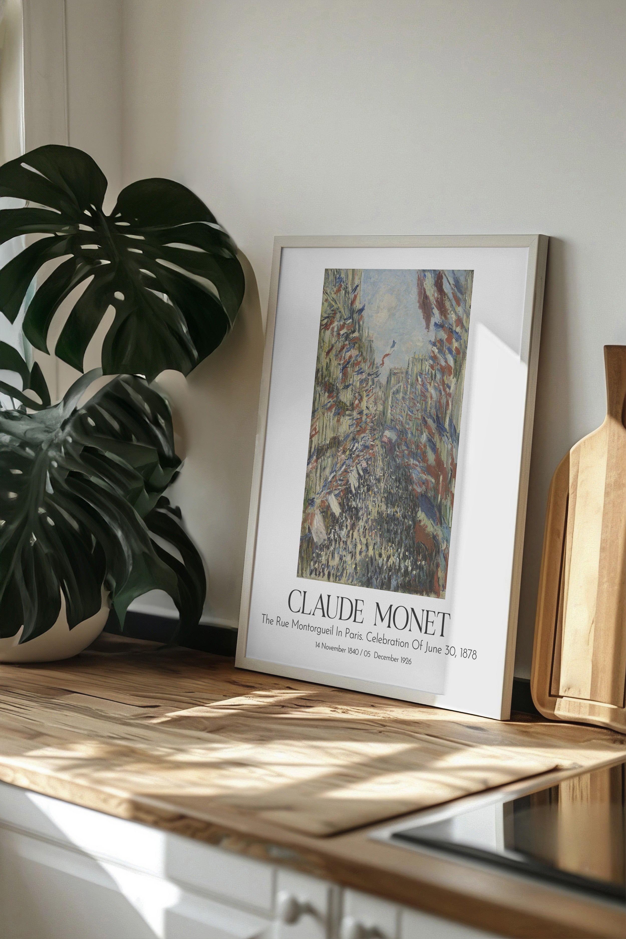 Claude Monet, Beyaz Çerçeveli Tablo, Sanat Serisi NO:110304