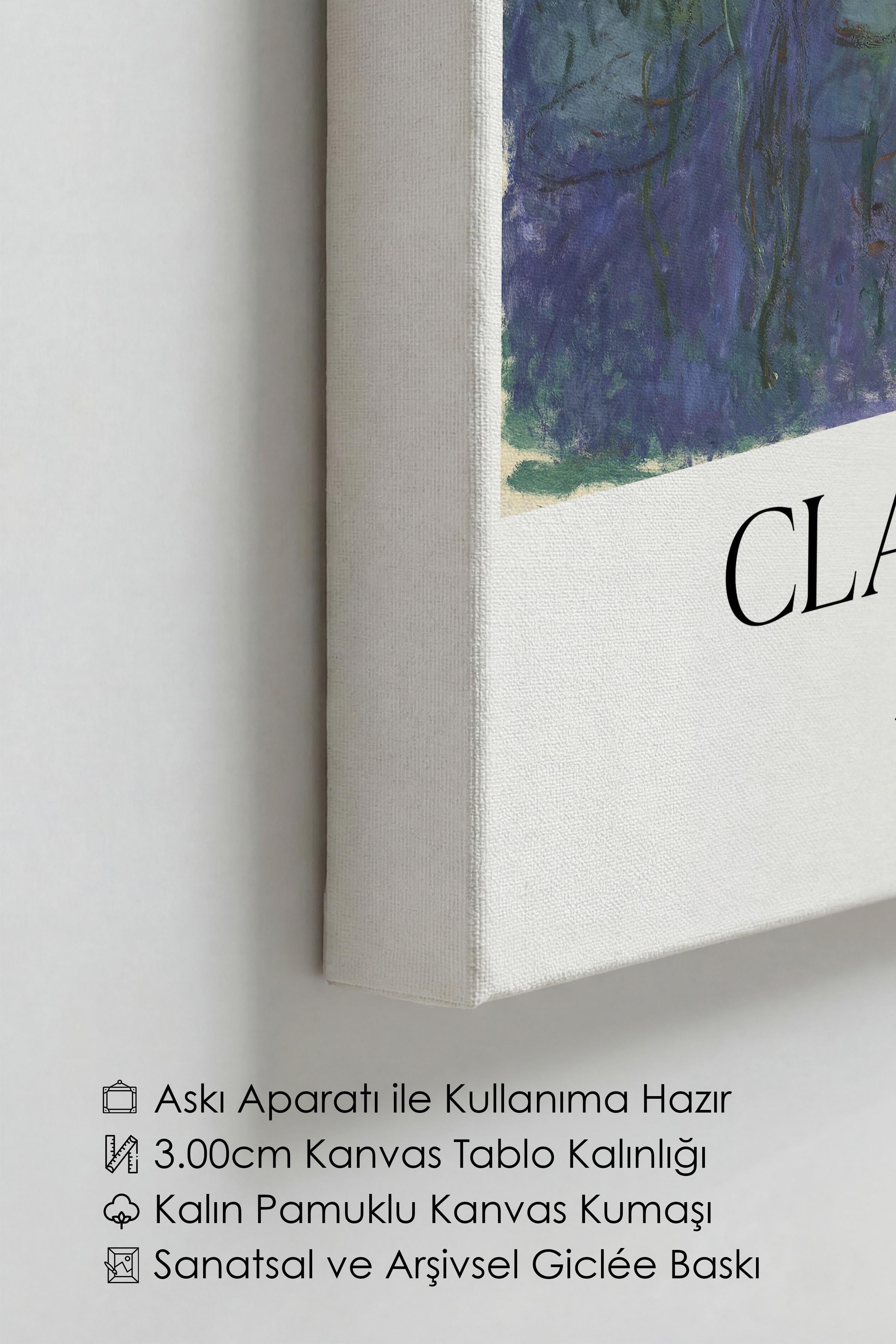 Claude Monet - Blue Water Lilies, Kanvas Tablo, Sanat Serisi NO:110298