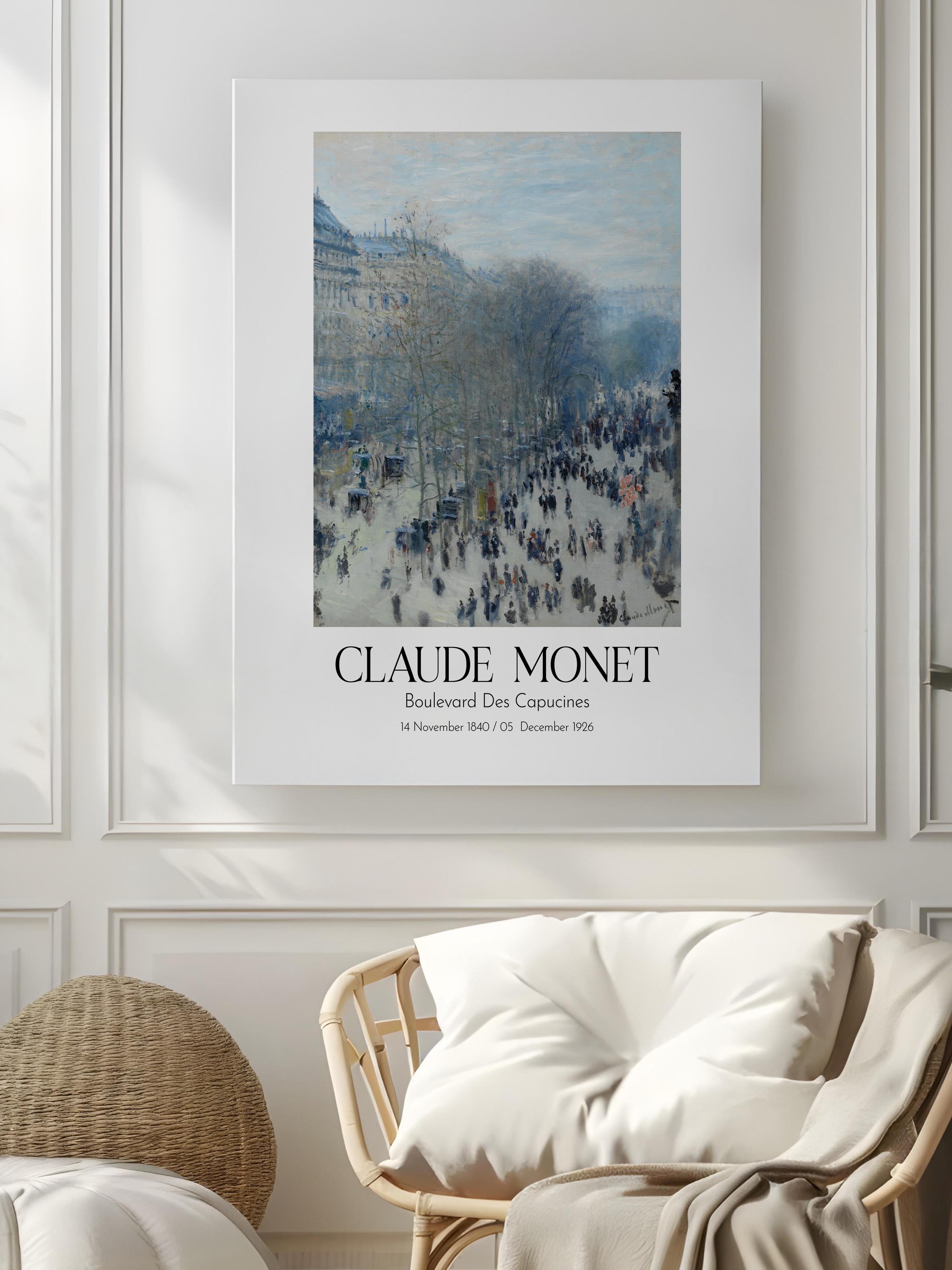 Claude Monet - Boulevard Des Capucines, Kanvas Tablo, Sanat Serisi NO:110305