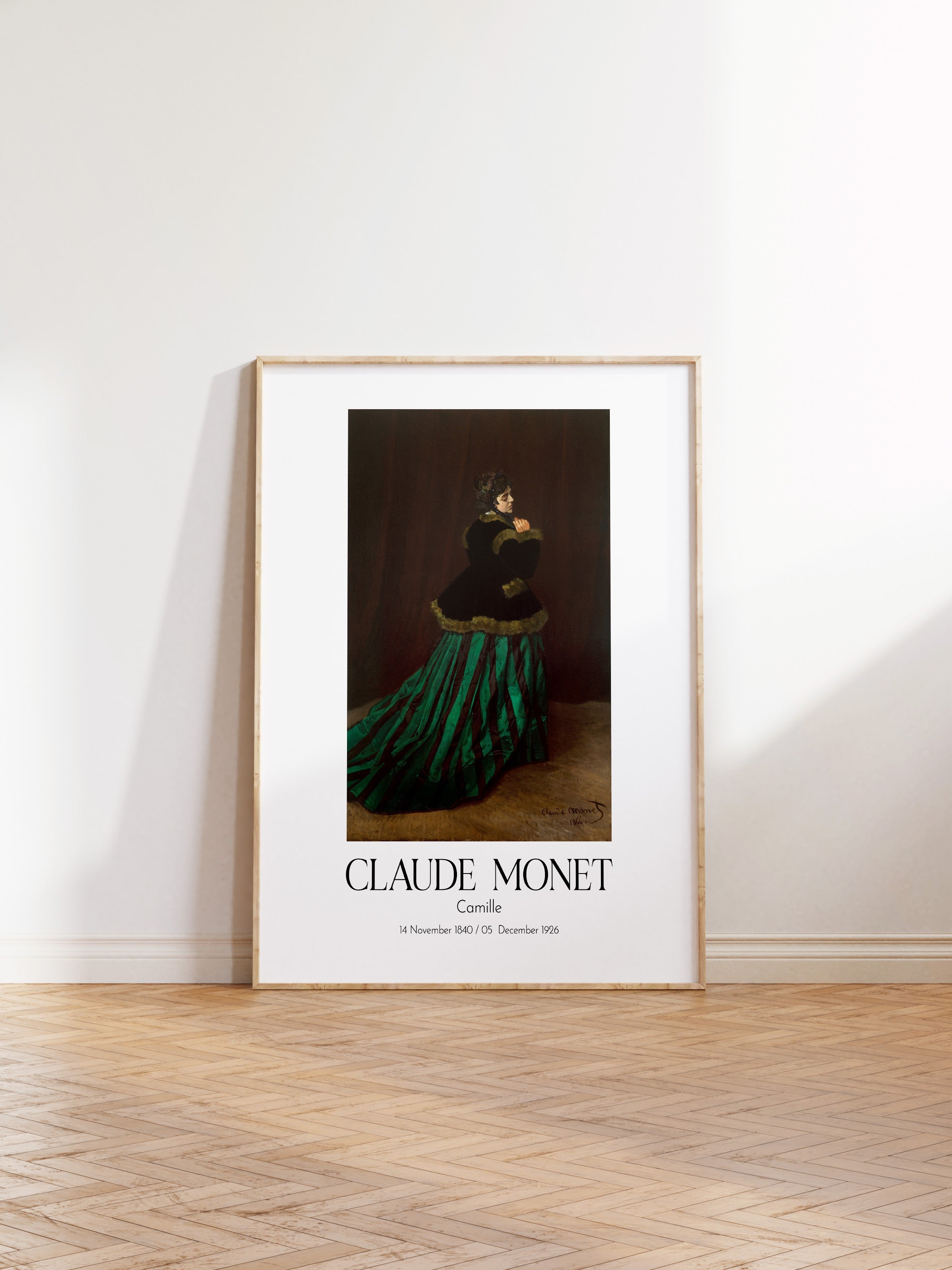 Claude Monet - Camille, Ahşap Çerçeveli Tablo, Sanat Serisi NO:110306