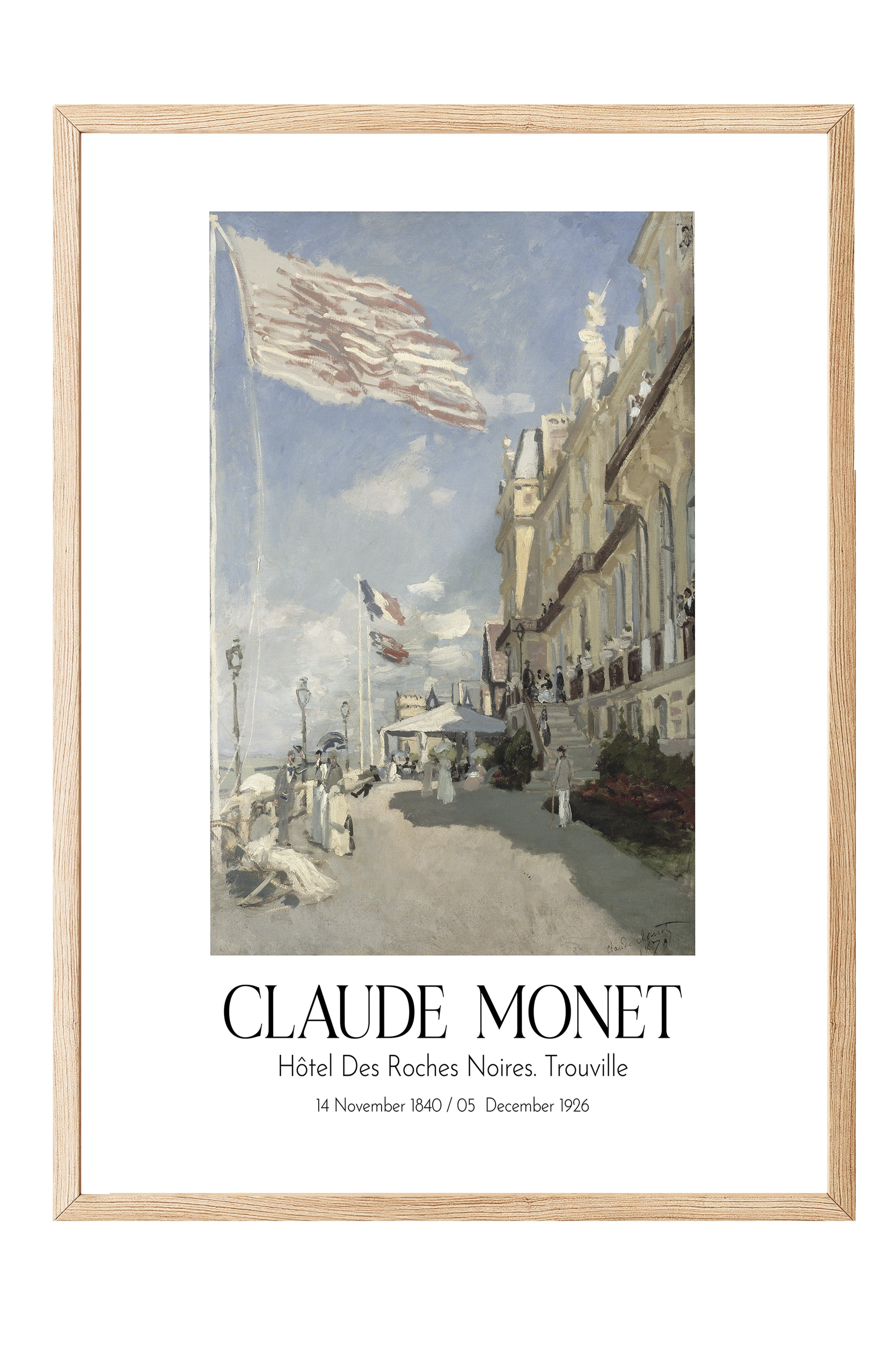 Claude Monet - Hôtel Des Roches Noires. Trouville, Ahşap Çerçeveli Tablo, Sanat Serisi NO:110310