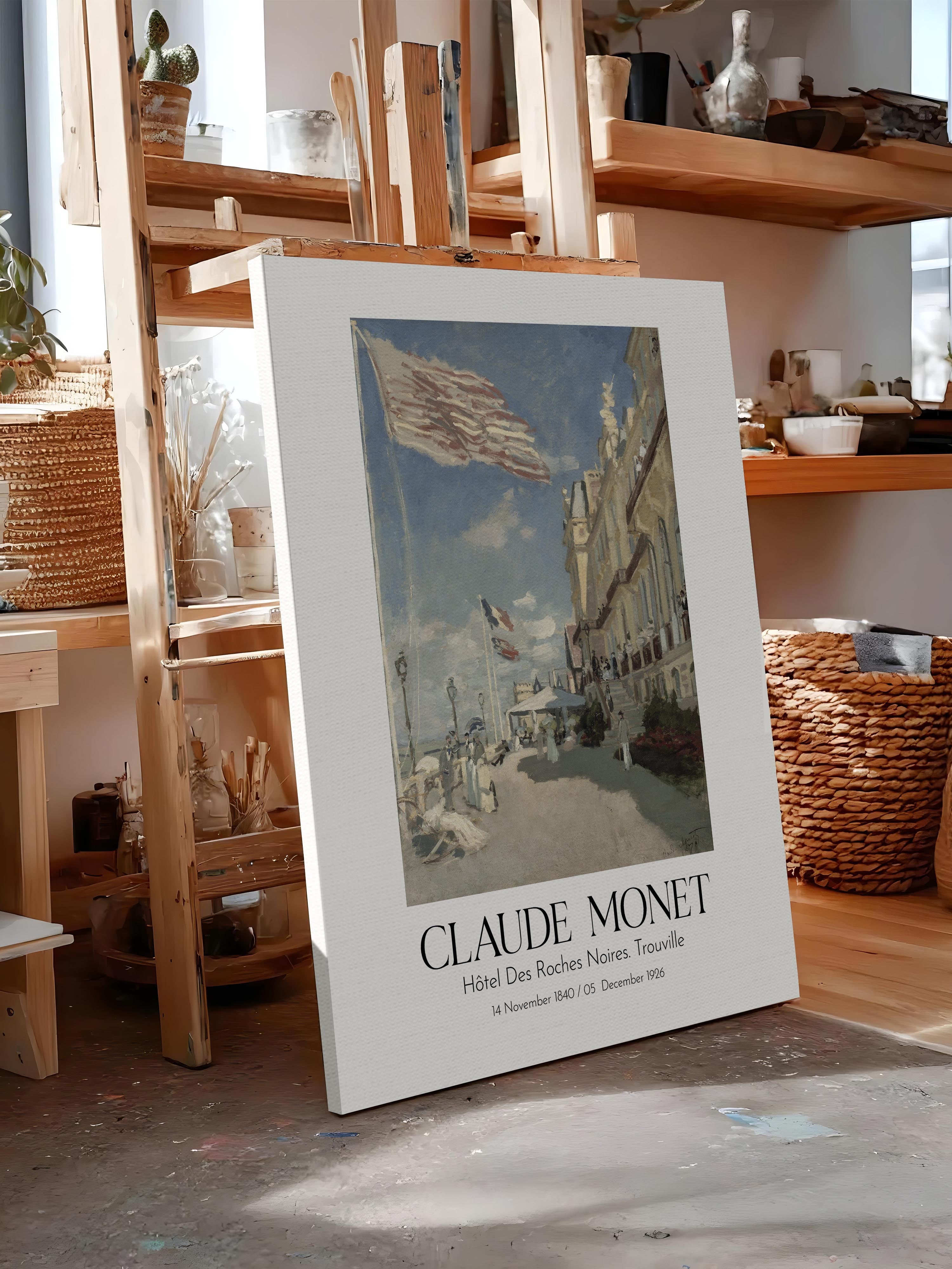 Claude Monet - Hôtel Des Roches Noires. Trouville, Kanvas Tablo, Sanat Serisi NO:110310