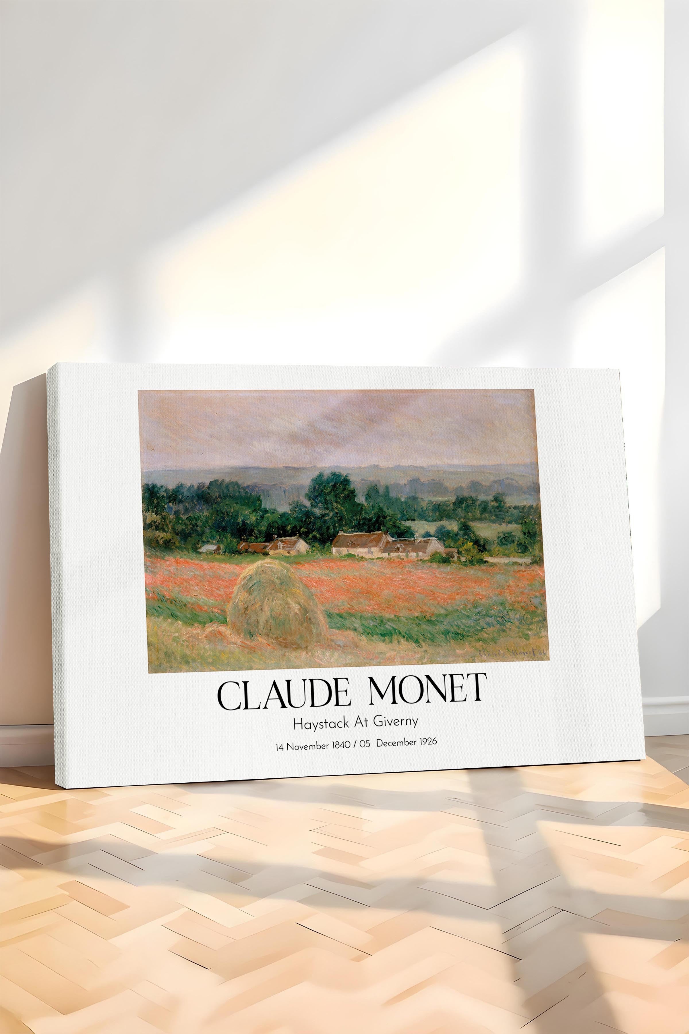 Claude Monet - Haystack At Giverny, Kanvas Tablo, Sanat Serisi NO:110334