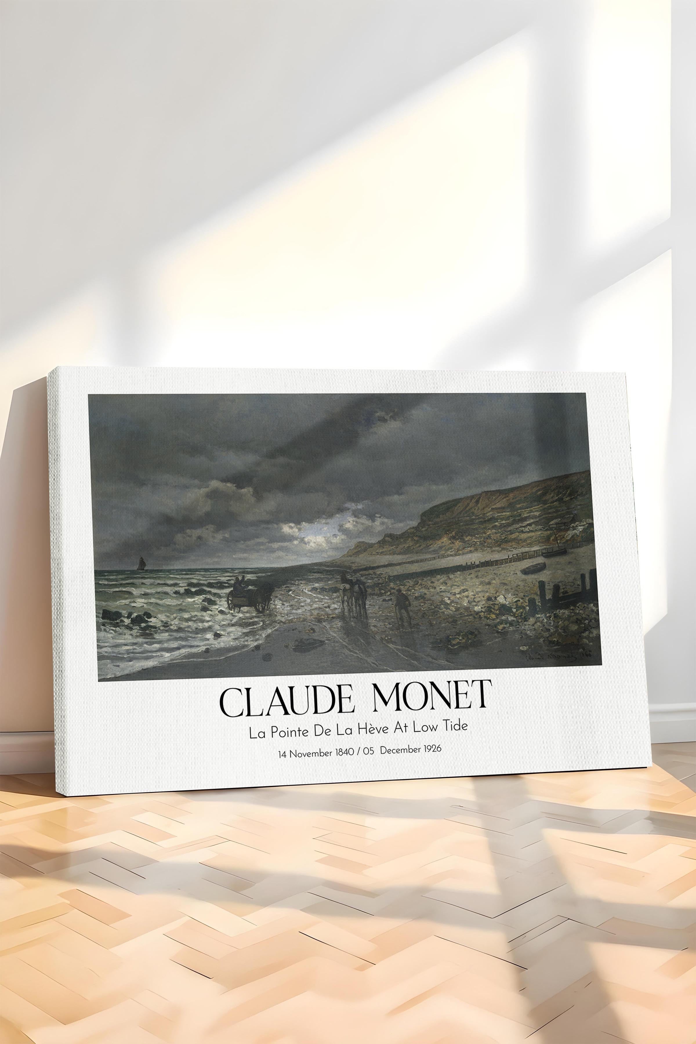 Claude Monet - La Pointe De La Hève At Low Tide, Kanvas Tablo, Sanat Serisi NO:110336