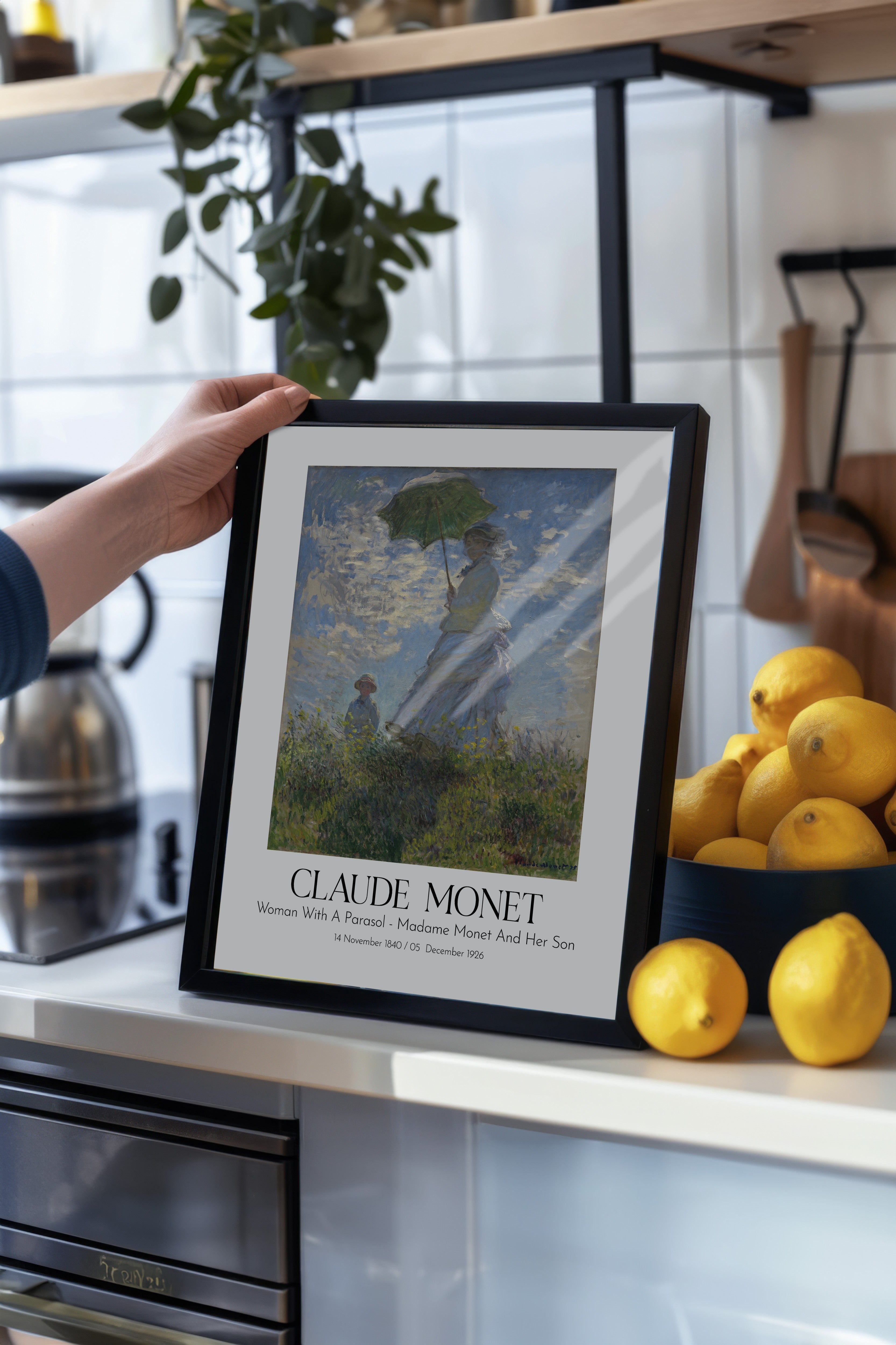 Claude Monet, Siyah Çerçeveli Tablo, Sanat Serisi NO:110297