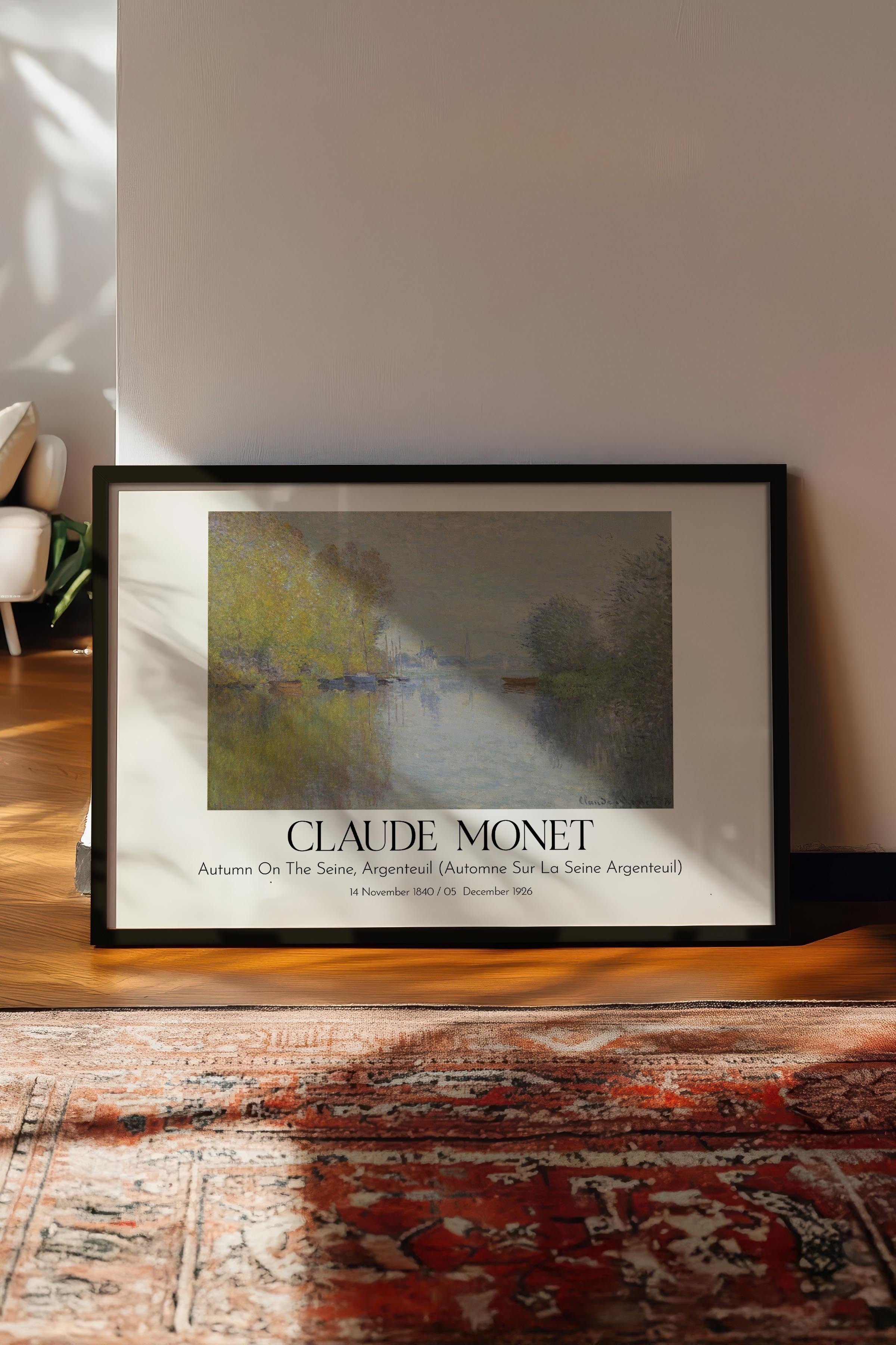Claude Monet, Siyah Çerçeveli Tablo, Sanat Serisi NO:110316