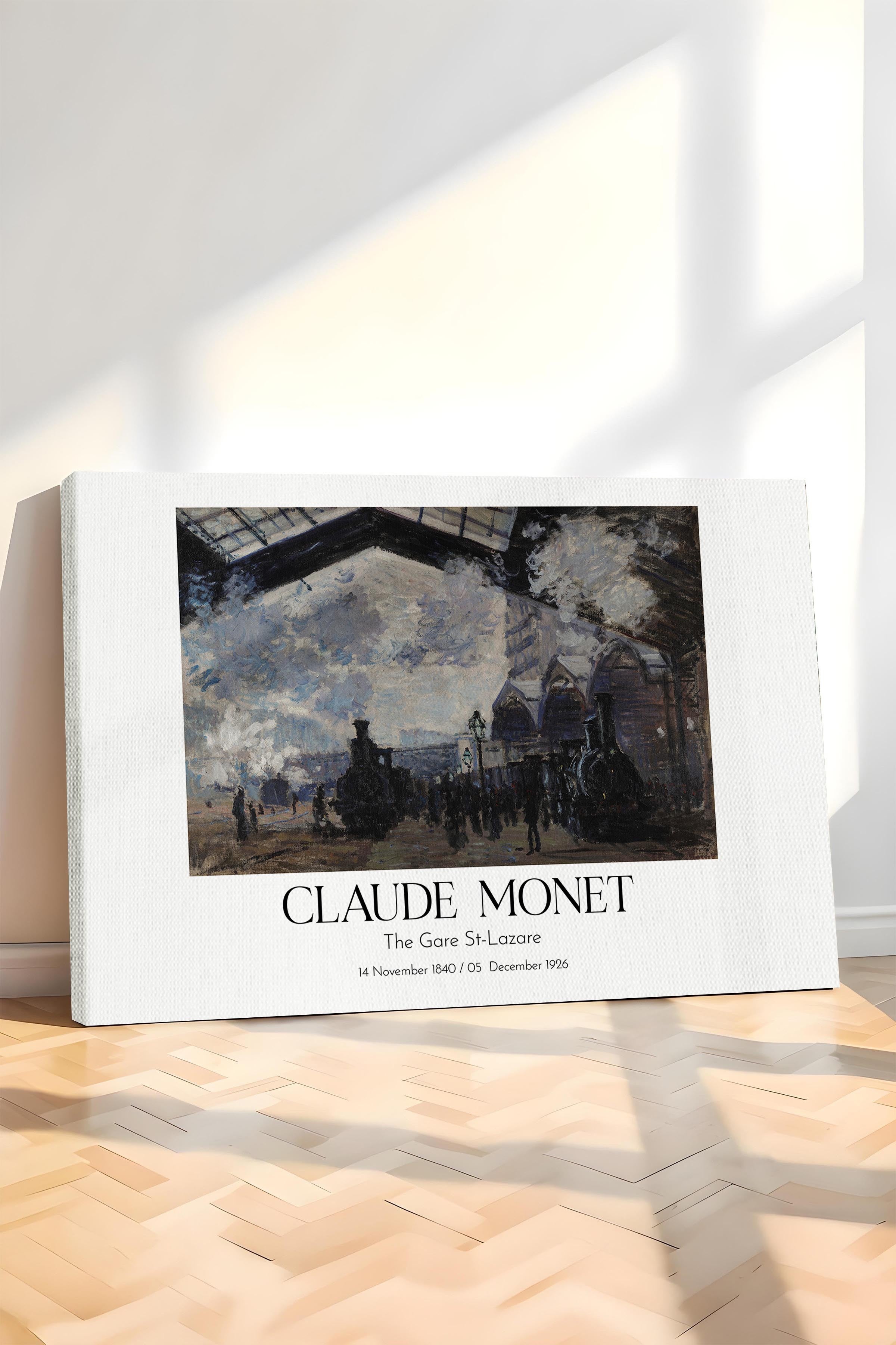 Claude Monet - The Gare St-Lazare, Kanvas Tablo, Sanat Serisi NO:110328