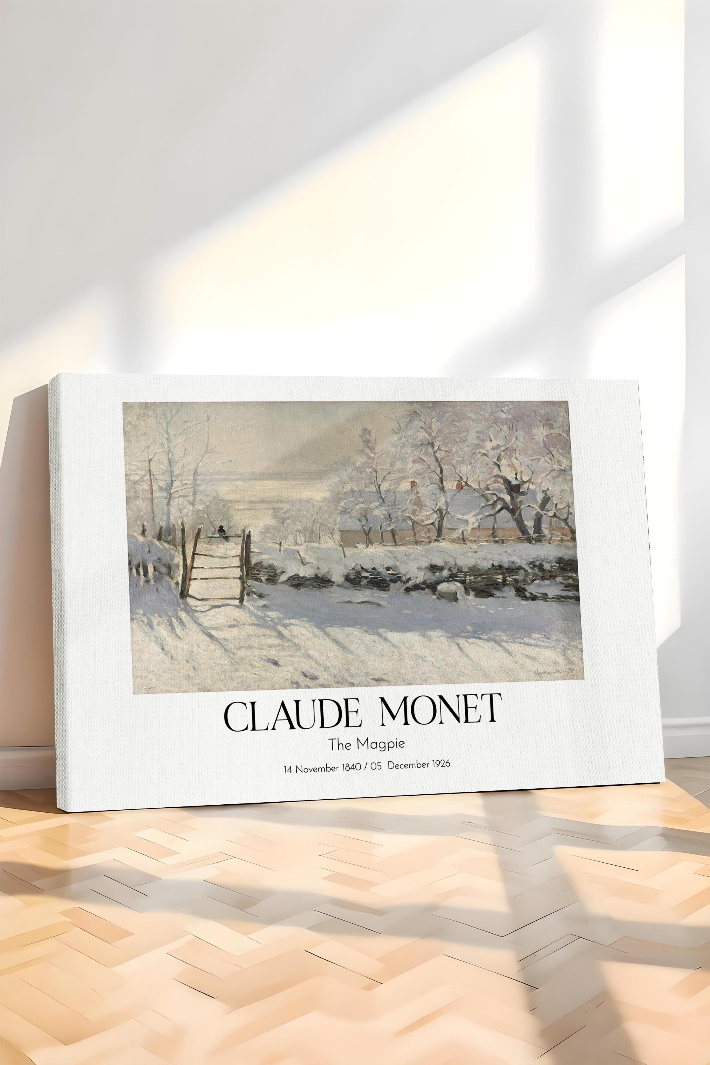 Claude Monet - The Magpie, Kanvas Tablo, Sanat Serisi NO:110330