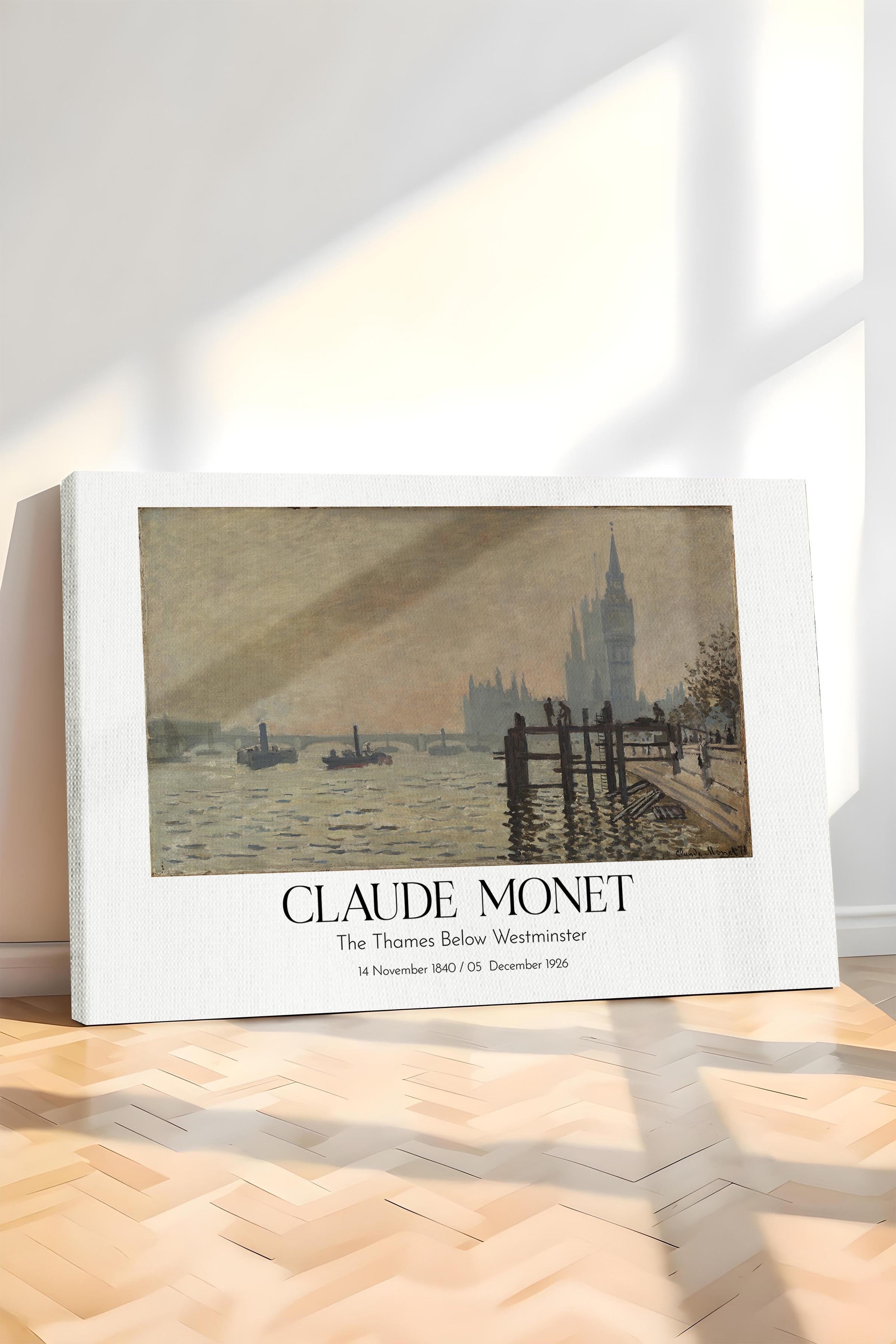 Claude Monet - The Thames Below Westminster, Kanvas Tablo, Sanat Serisi NO:110313