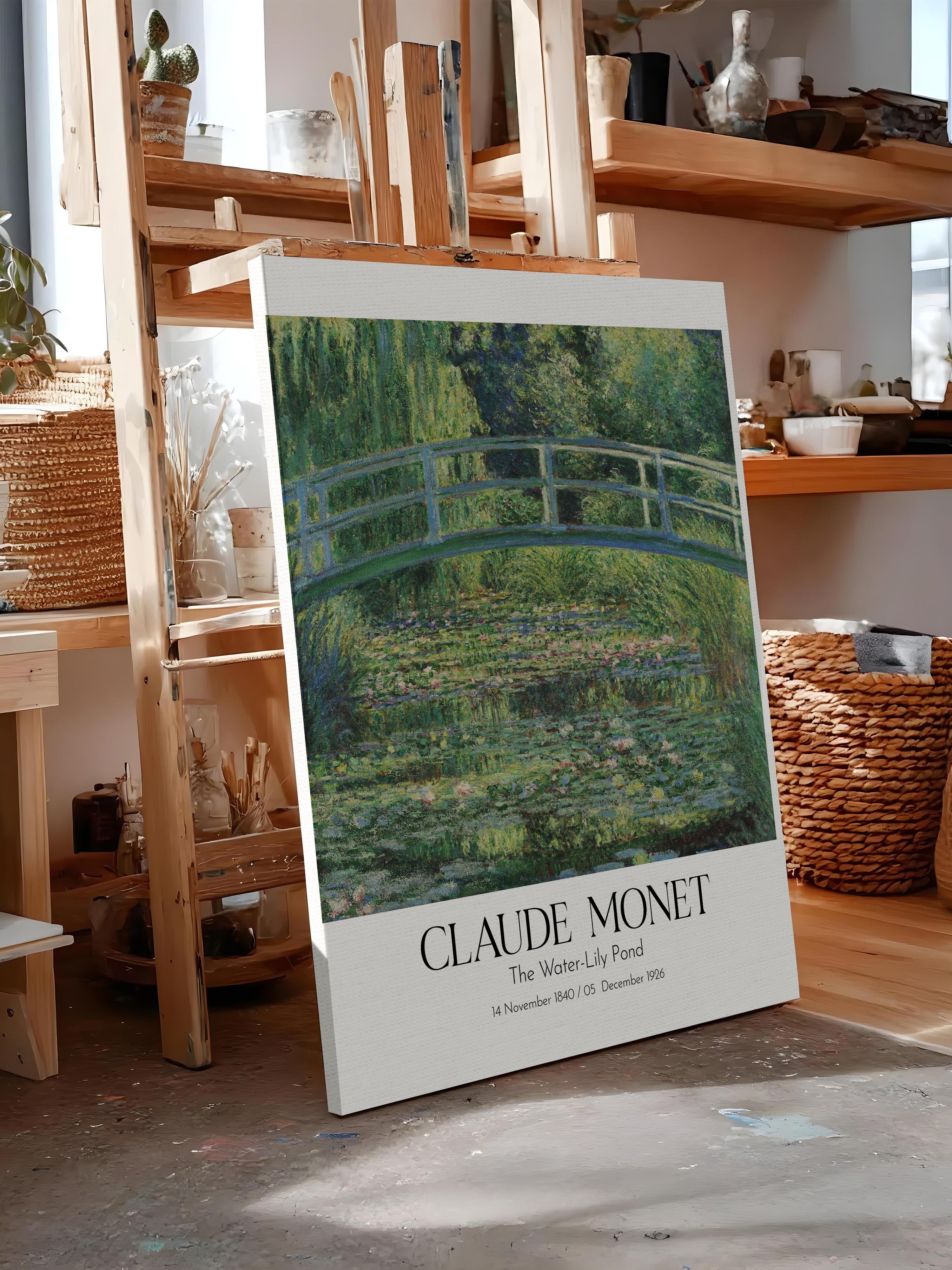 Claude Monet - The Water-Lily Pond, Kanvas Tablo, Sanat Serisi NO:110302