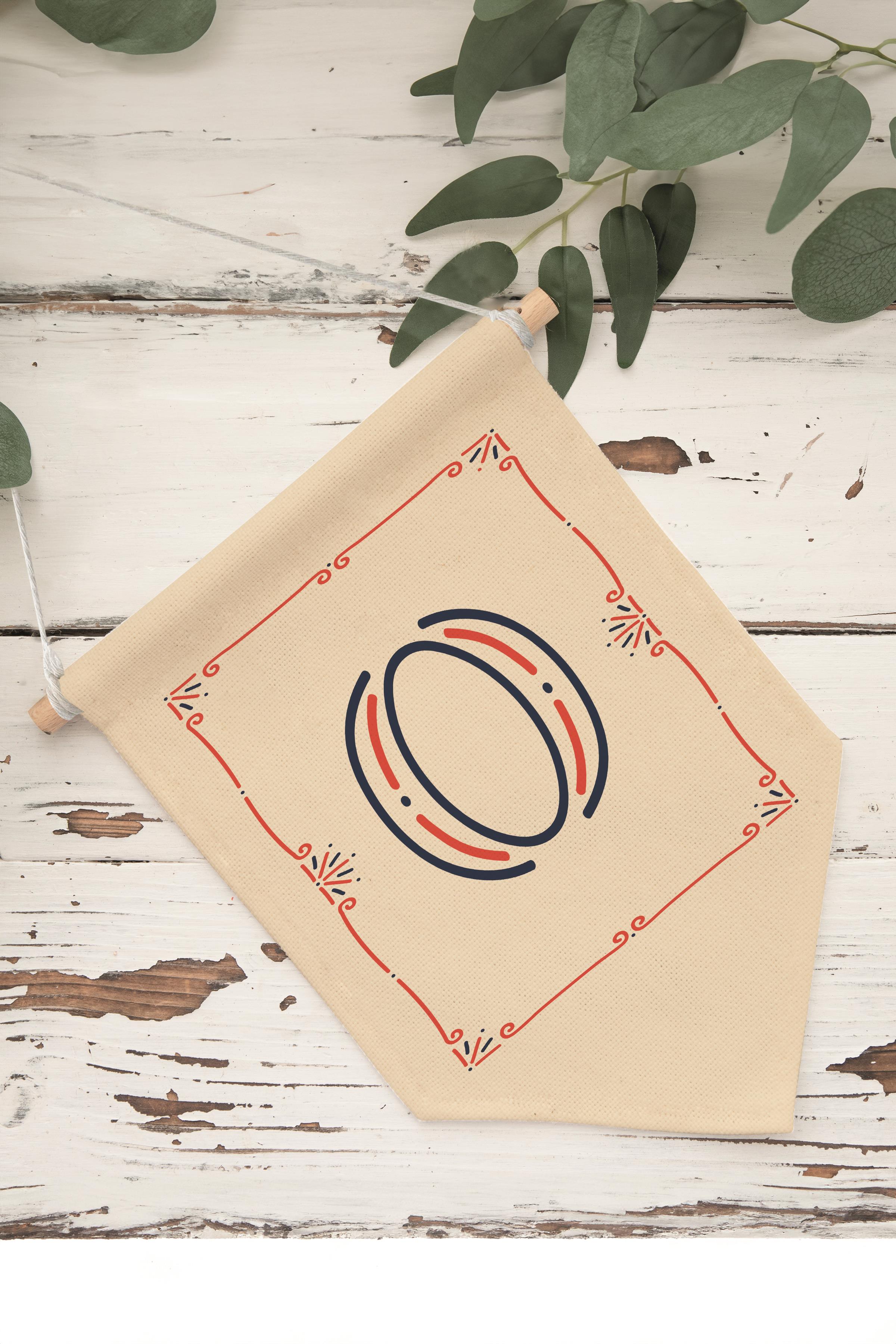 Çocuk Odası Dekor, Duvar Süsü, Ahşap Bebek Odası Dekor, Canvas Flama, Monogram O Harfi