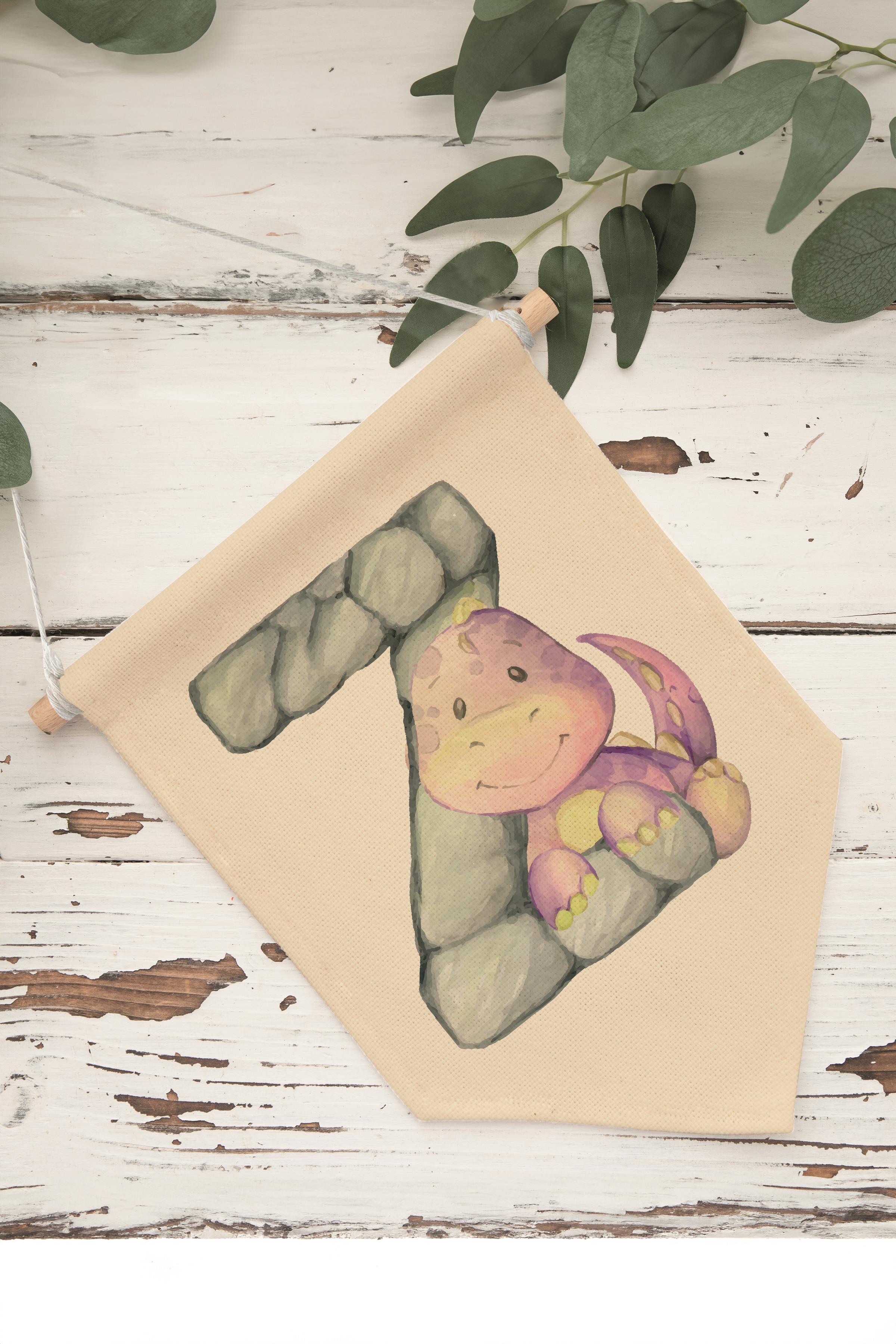 Çocuk Odası Dekor, Duvar Süsü, Ahşap Bebek Odası Dekor, Canvas Flama, Safari ve Hayvanlı Z Harfi