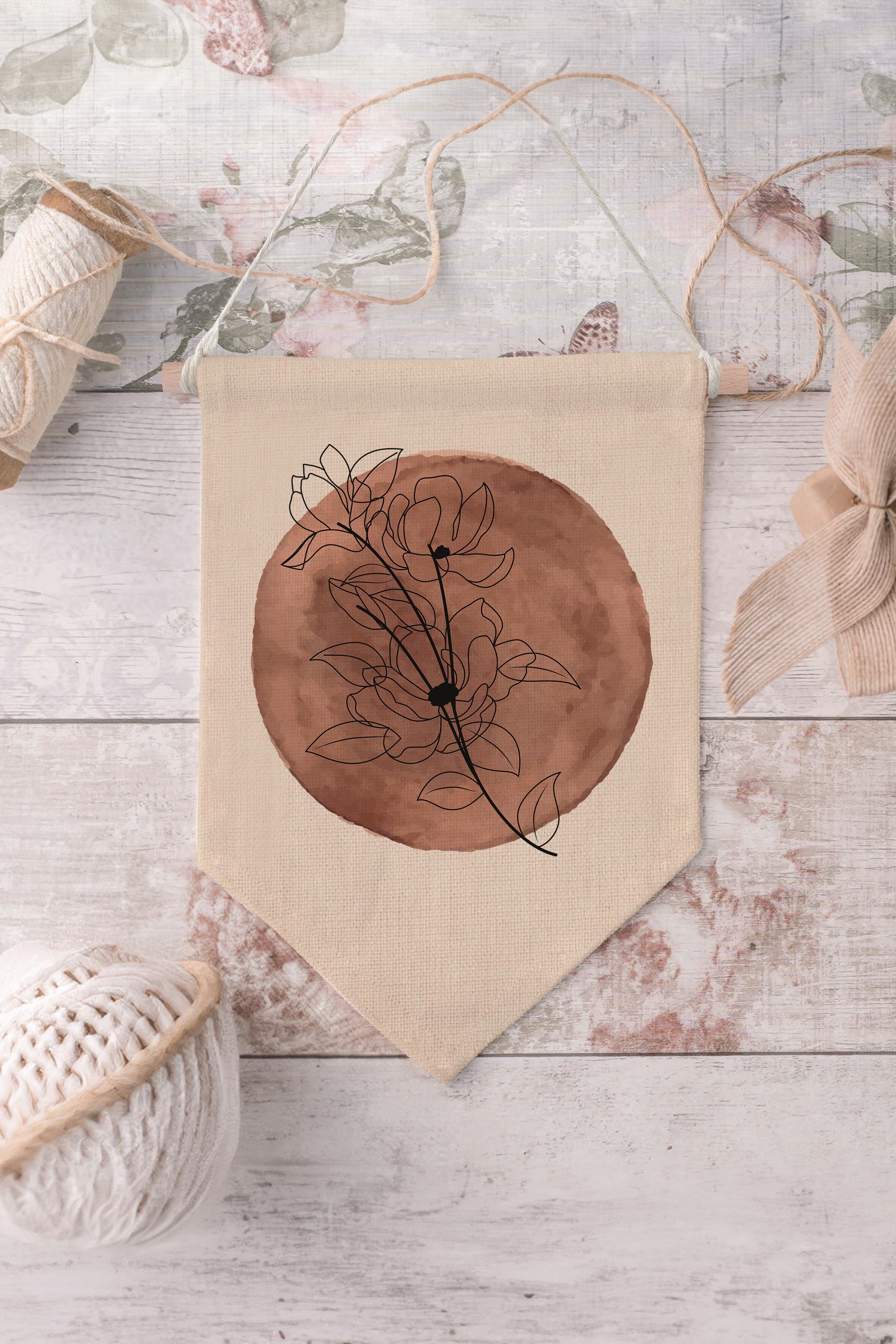 Çocuk Odası Dekor, Duvar Süsü, Ahşap Bebek Odası Dekor, Canvas Flama, Suluboya Güneş - Sarı