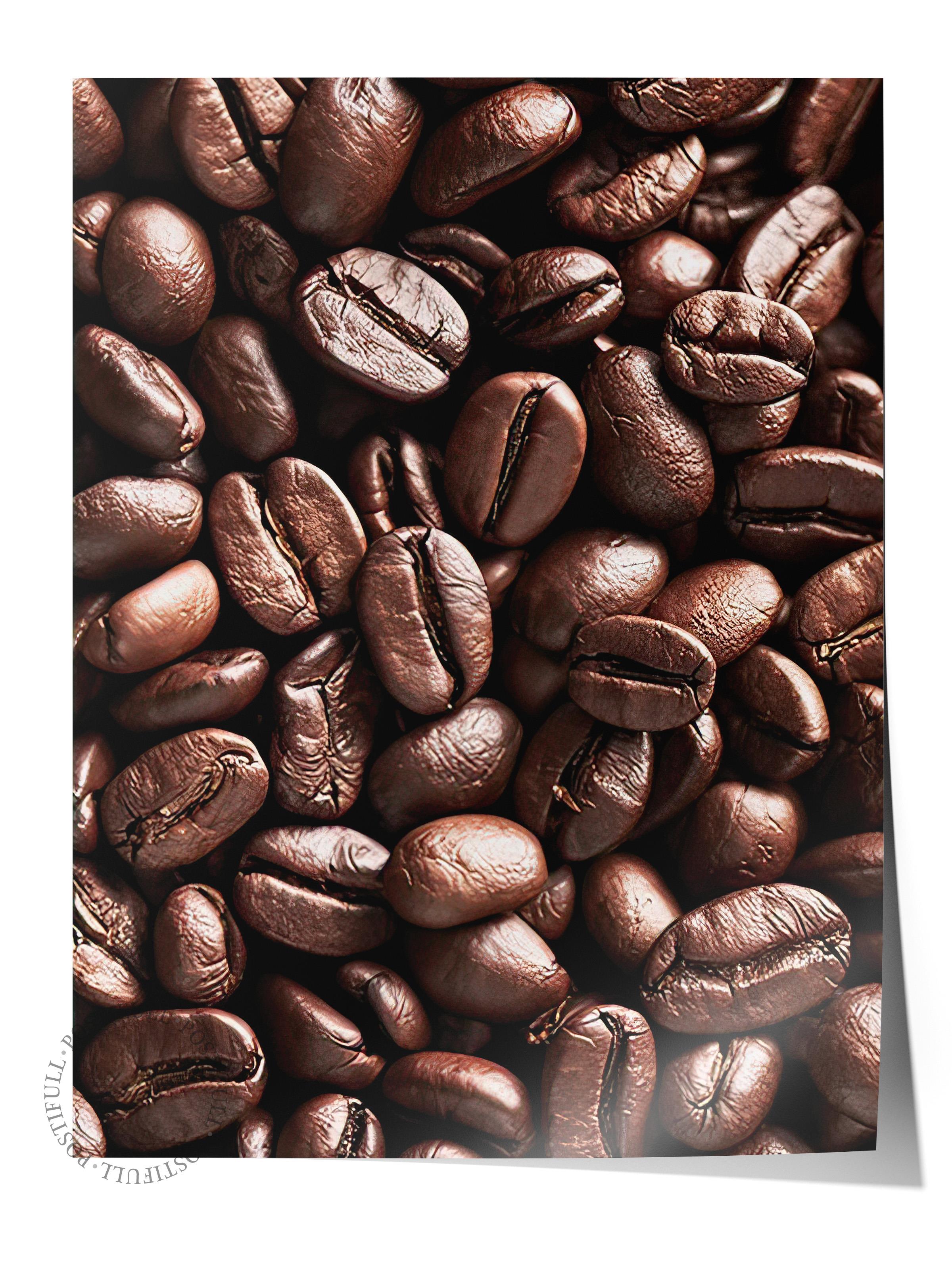 Coffee Beans Poster, Çerçevesiz Duvar Posteri, Dikey Duvar Tablosu Comfort Serisi NO:108404