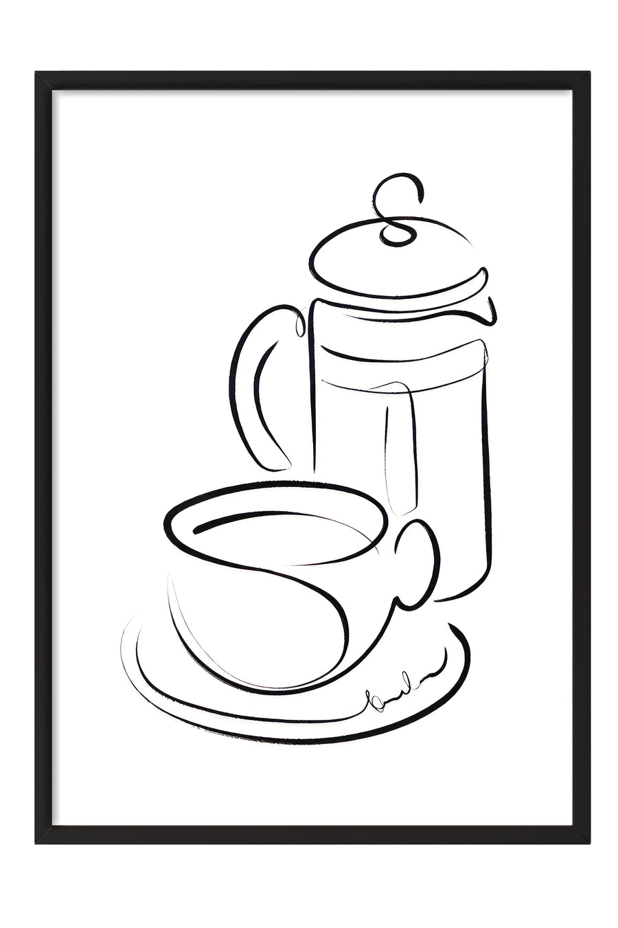 Kahve Zamanı Poster – Siyah Çerçeveli Tablo