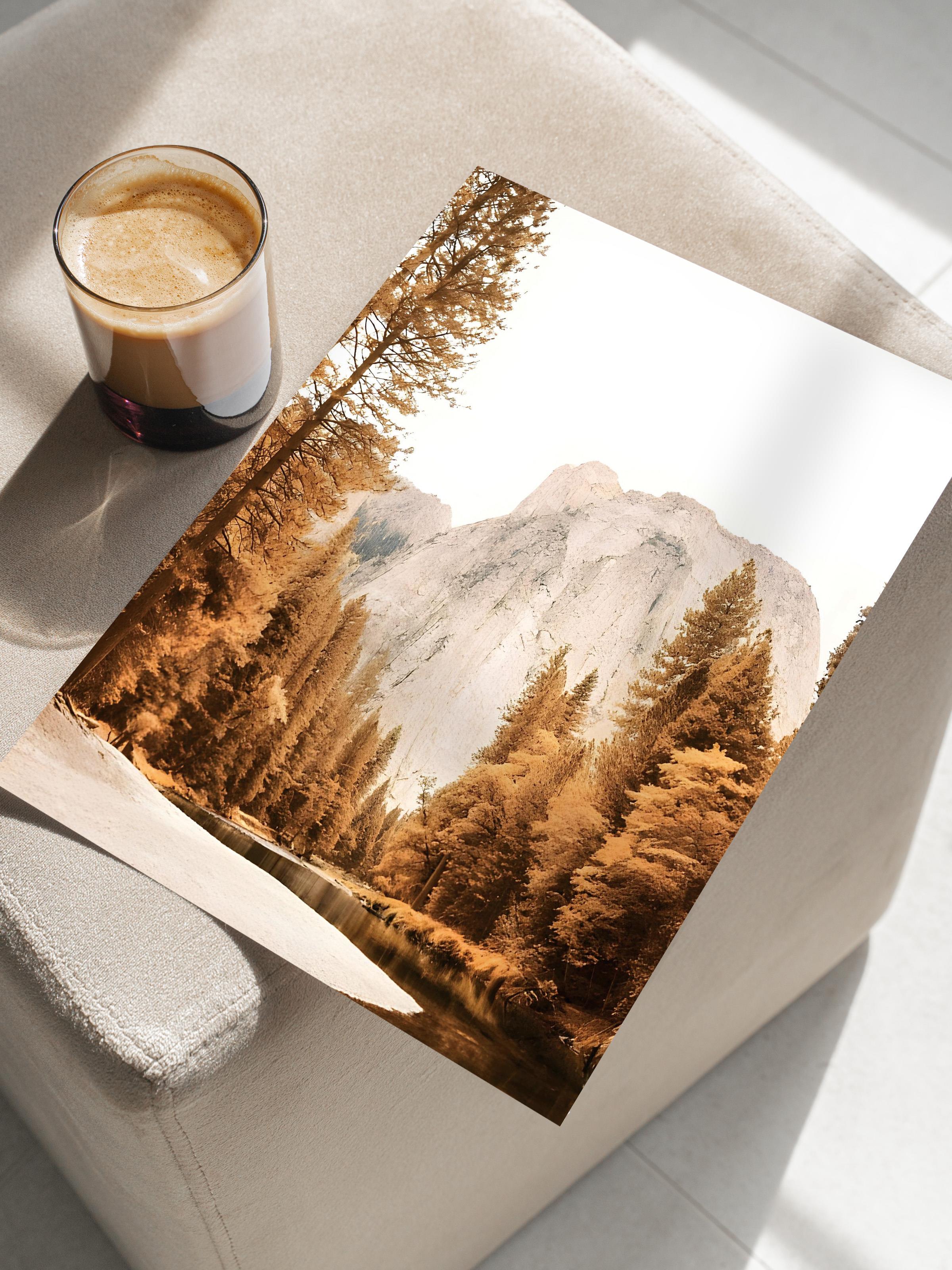 Colourful Yosemite Poster, Çerçevesiz Duvar Posteri, Dikey Duvar Tablosu Comfort Serisi NO:108346