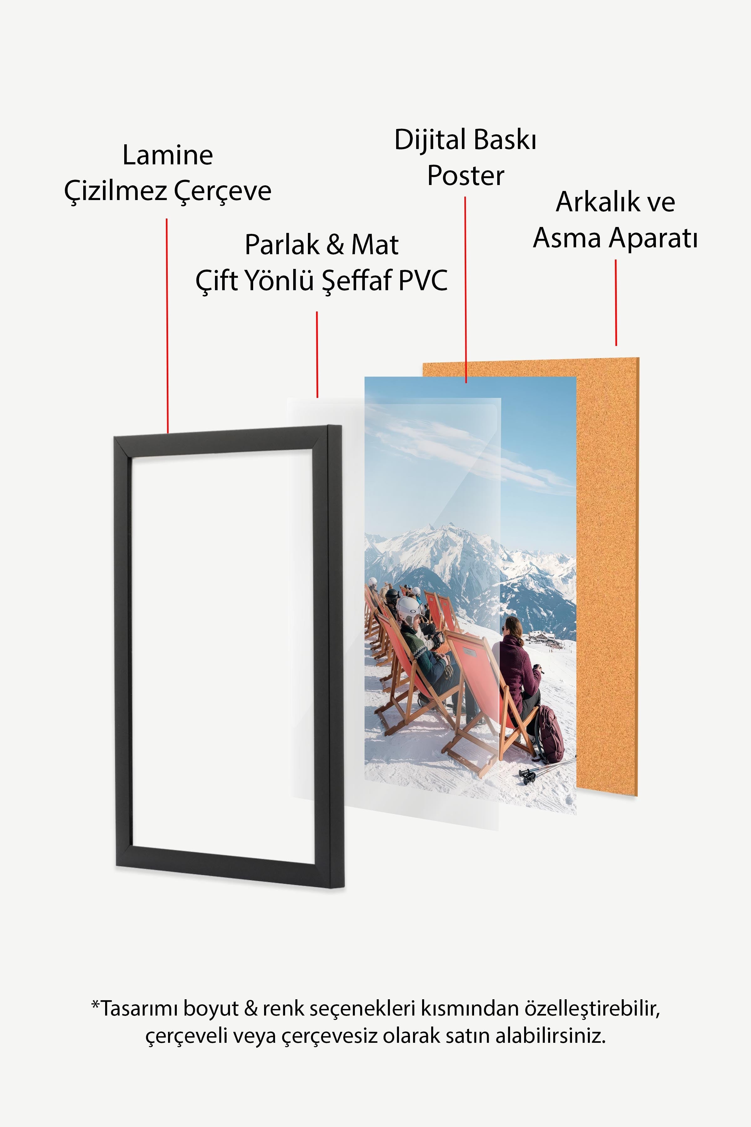 Dağ Manzarası Posteri, Siyah Çerçeveli Poster, Old Money Serisi, NO:113182