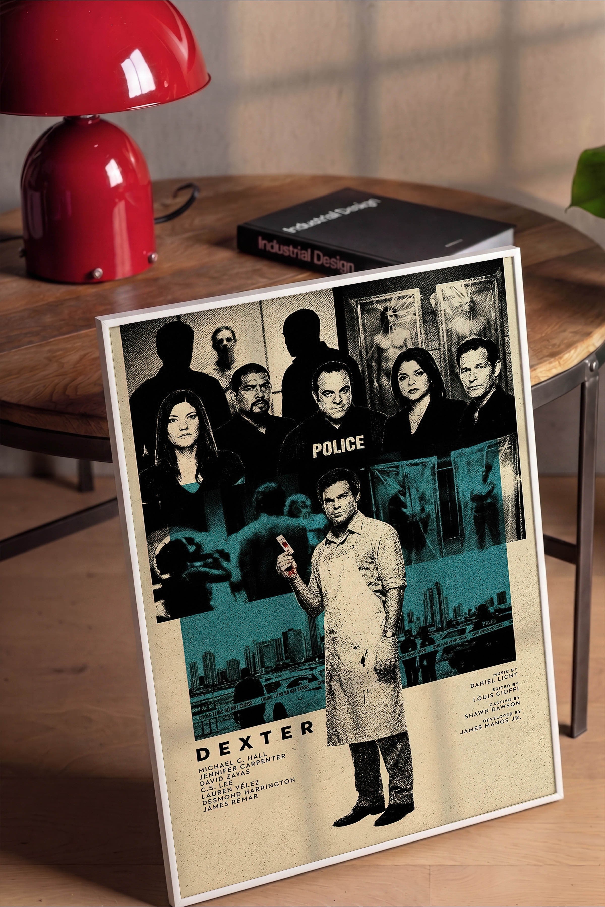 Dexter Beyaz Çerçeveli Poster, Sinema ve Dizi Tablo, Film Dizi Afişleri NO:112776