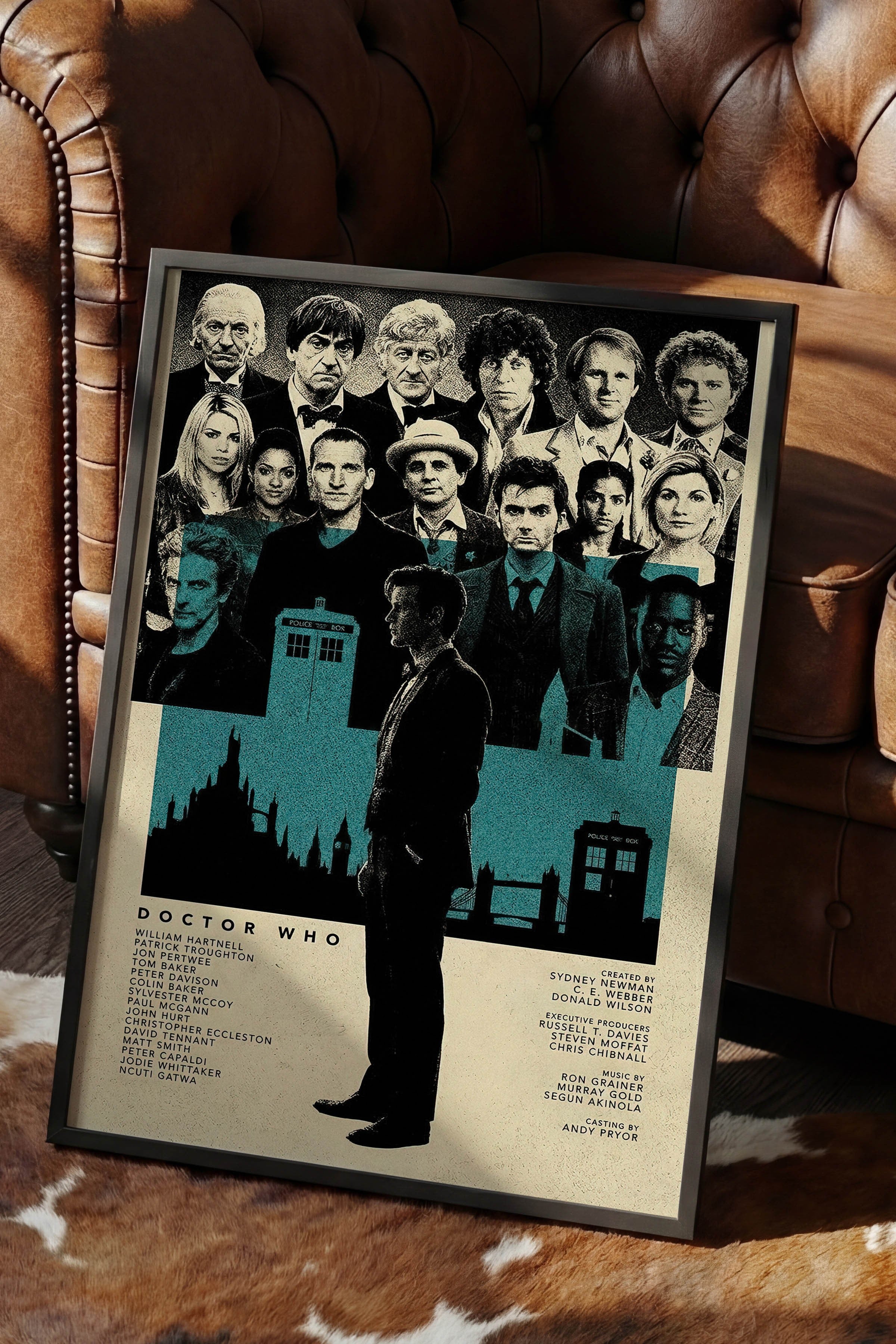 Doctor Who Siyah Çerçeveli Poster, Sinema ve Dizi Tablo, Film Dizi Afişleri NO:112800