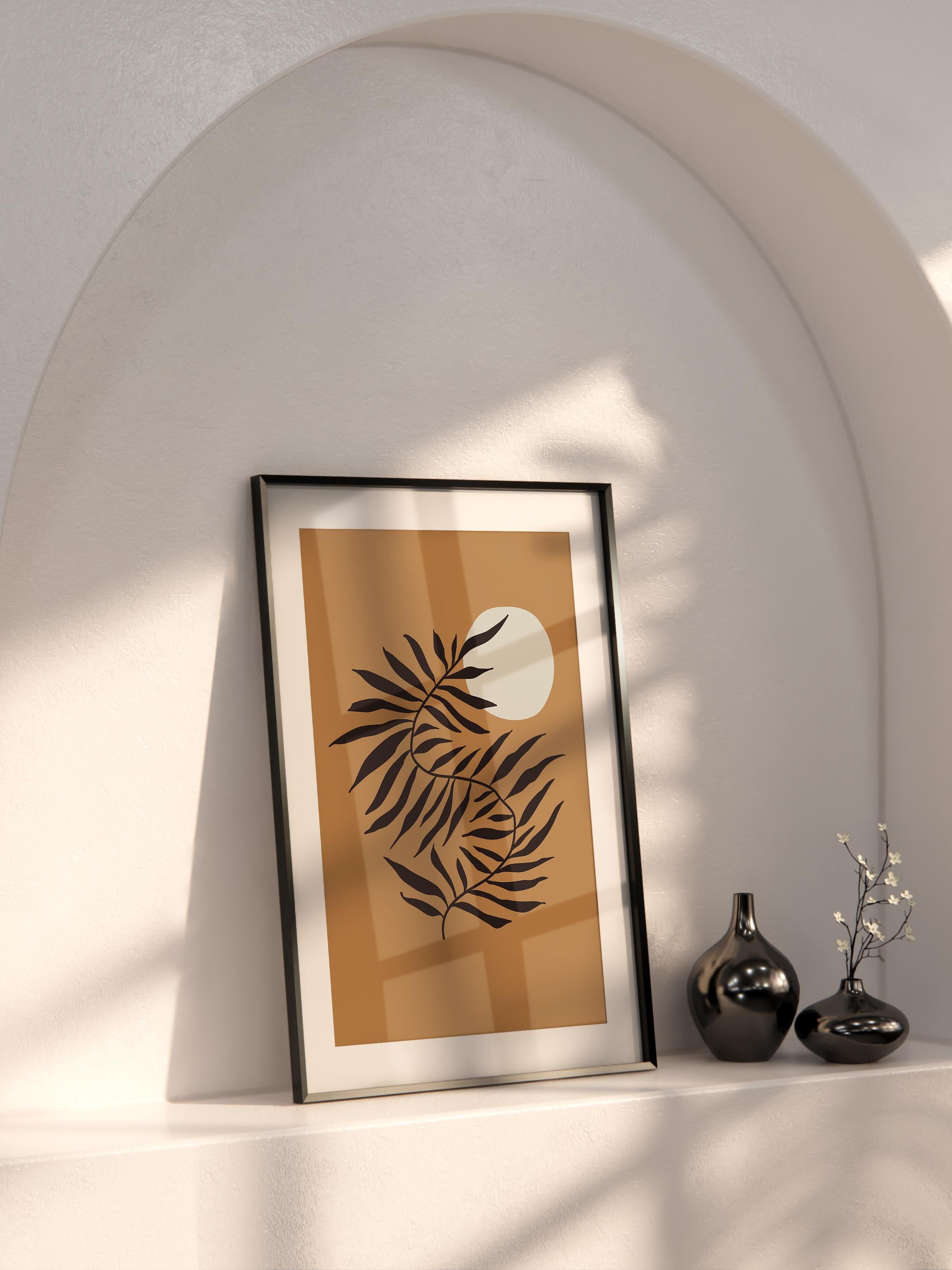 Doğal Tonlar Boho Duvar Dekoru, Çerçevesiz Poster, Çerçevesiz Duvar Tablosu - Fine Art Kağıt