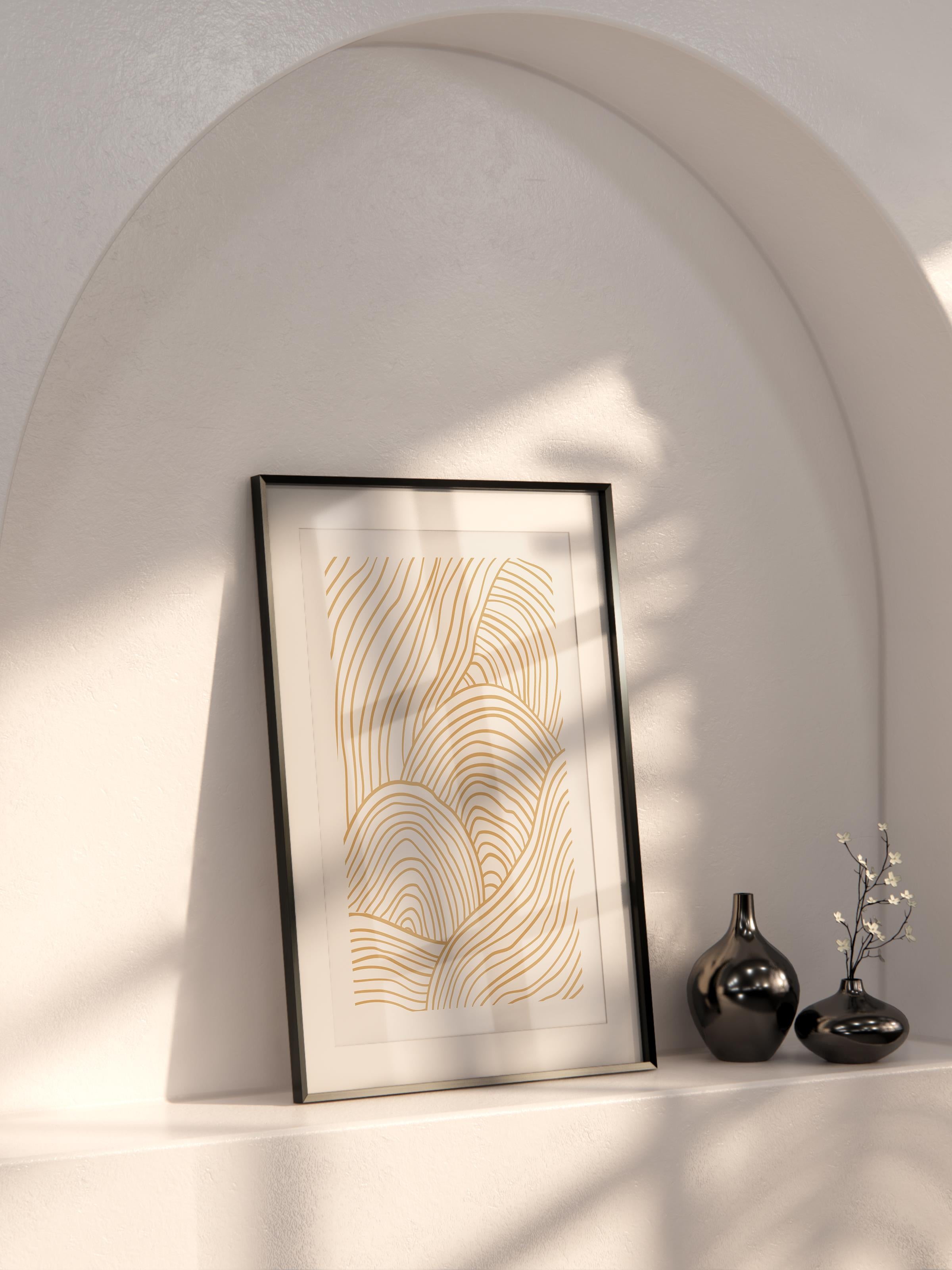 Doğal Tonlar Boho Duvar Dekoru, Çerçevesiz Poster, Çerçevesiz Duvar Tablosu - Fine Art Kağıt