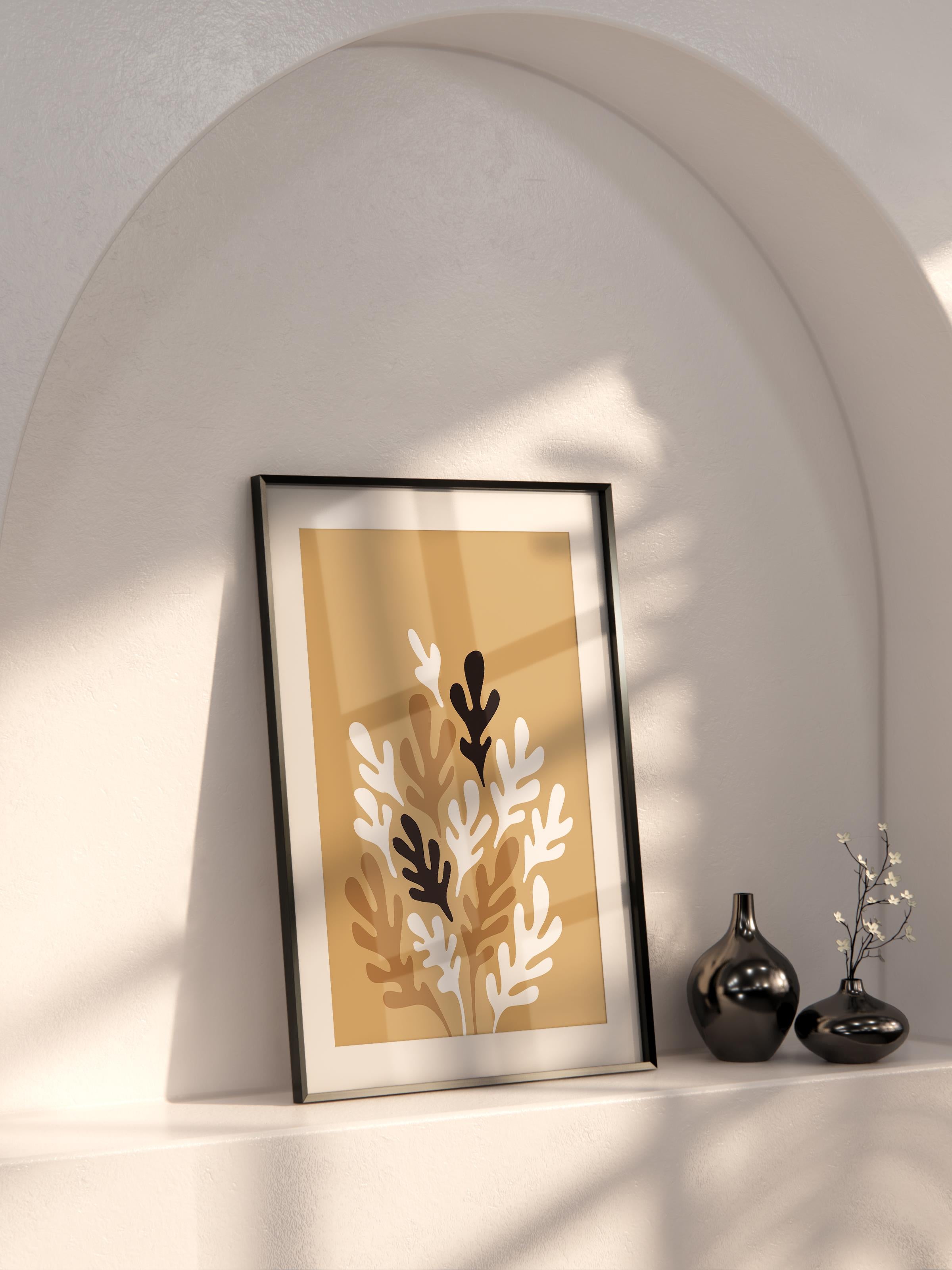 Doğal Tonlar Boho Duvar Dekoru, Çerçevesiz Poster, Çerçevesiz Duvar Tablosu - Fine Art Kağıt