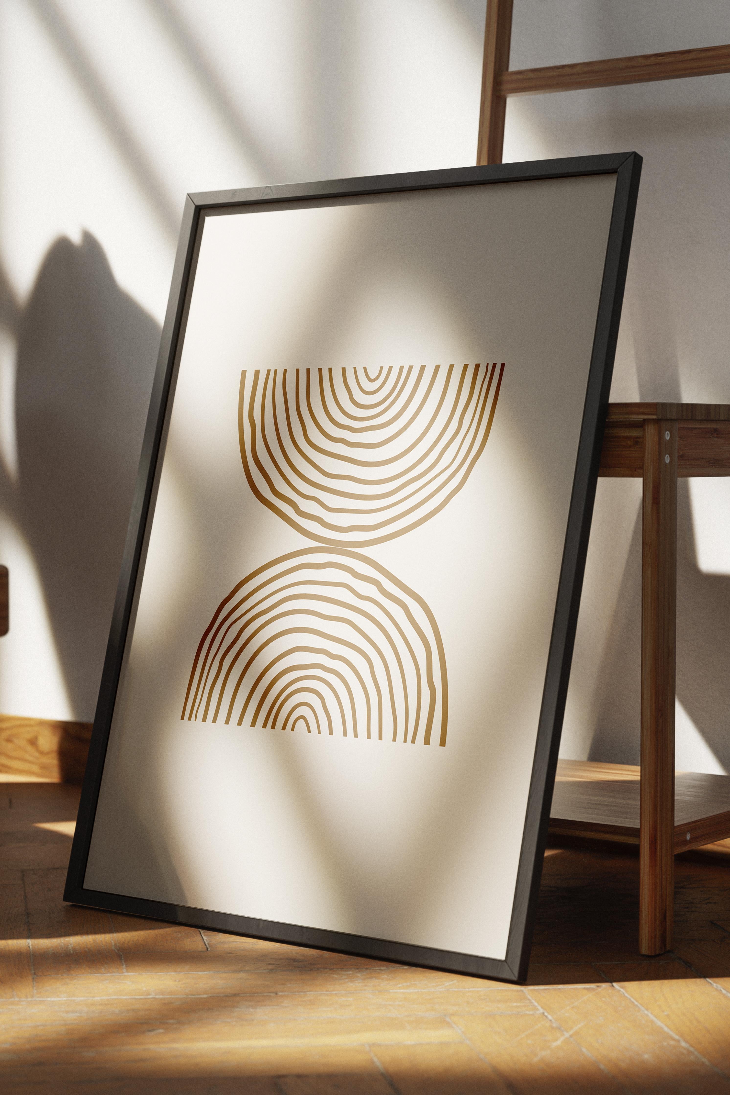 Doğal Tonlar Boho Duvar Dekoru, Çerçevesiz Poster, Çerçevesiz Duvar Tablosu - Fine Art Kağıt