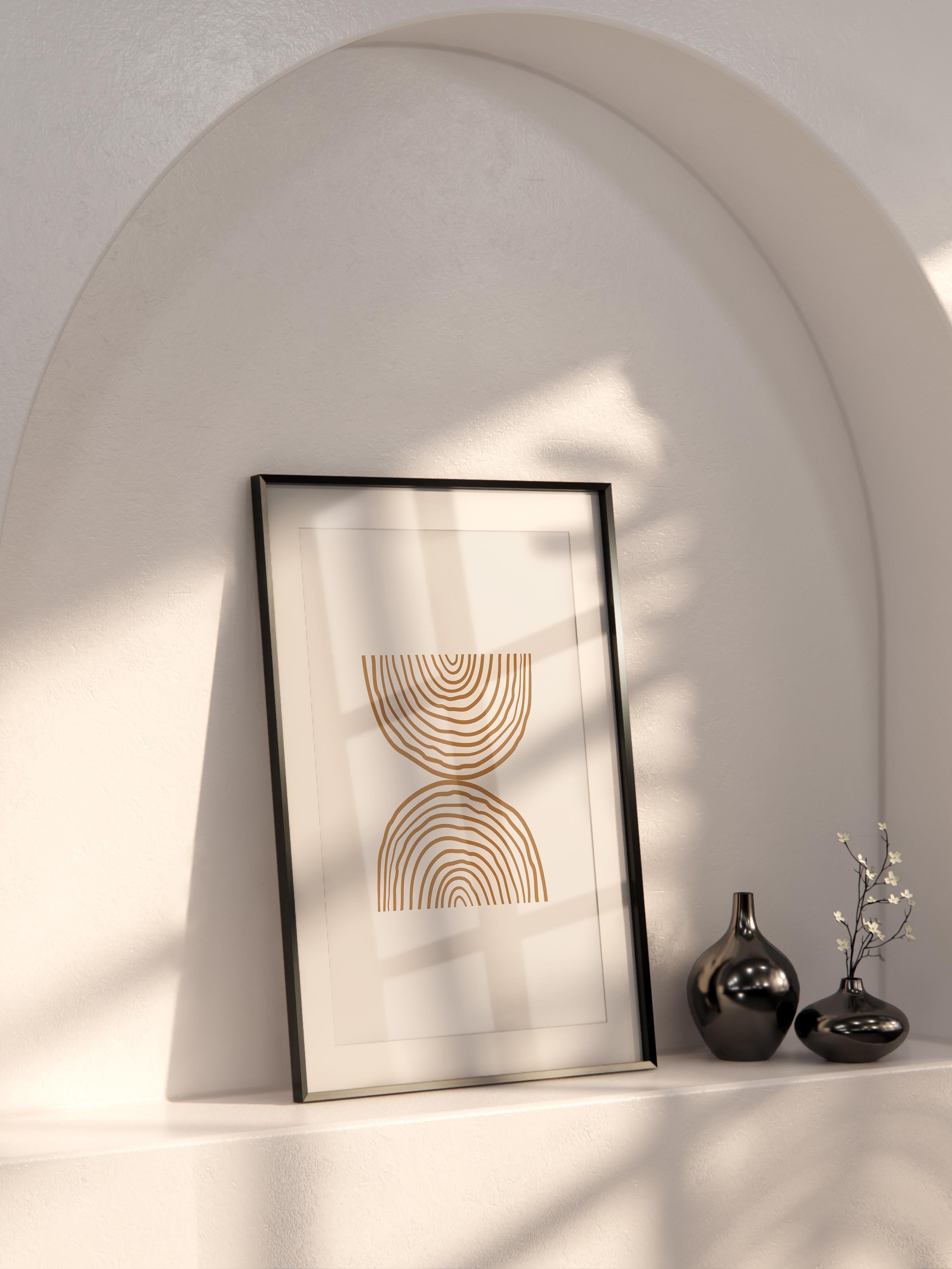 Doğal Tonlar Boho Duvar Dekoru, Çerçevesiz Poster, Çerçevesiz Duvar Tablosu - Fine Art Kağıt