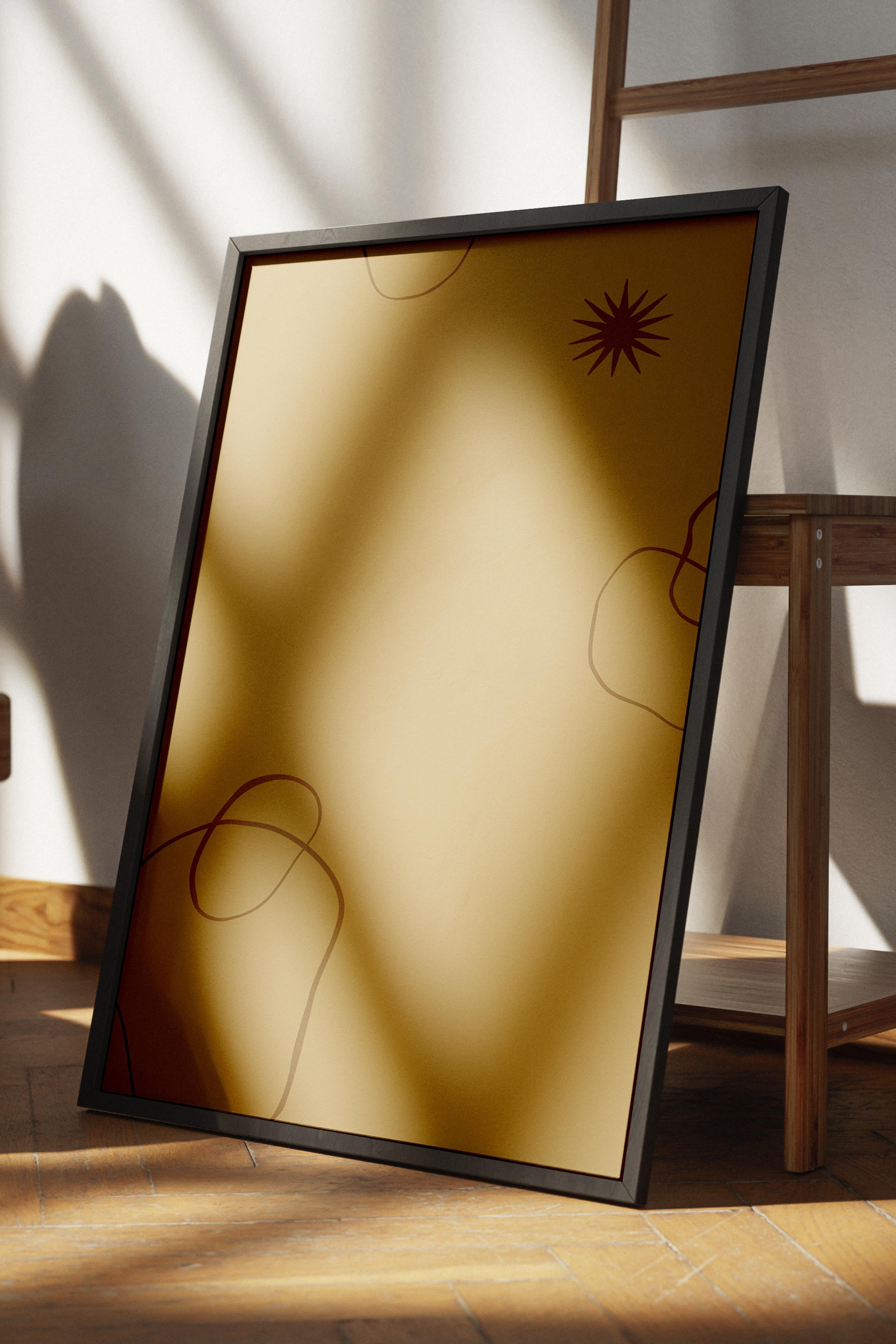 Doğal Tonlar Boho Duvar Dekoru, Çerçevesiz Poster, Çerçevesiz Duvar Tablosu - Fine Art Kağıt