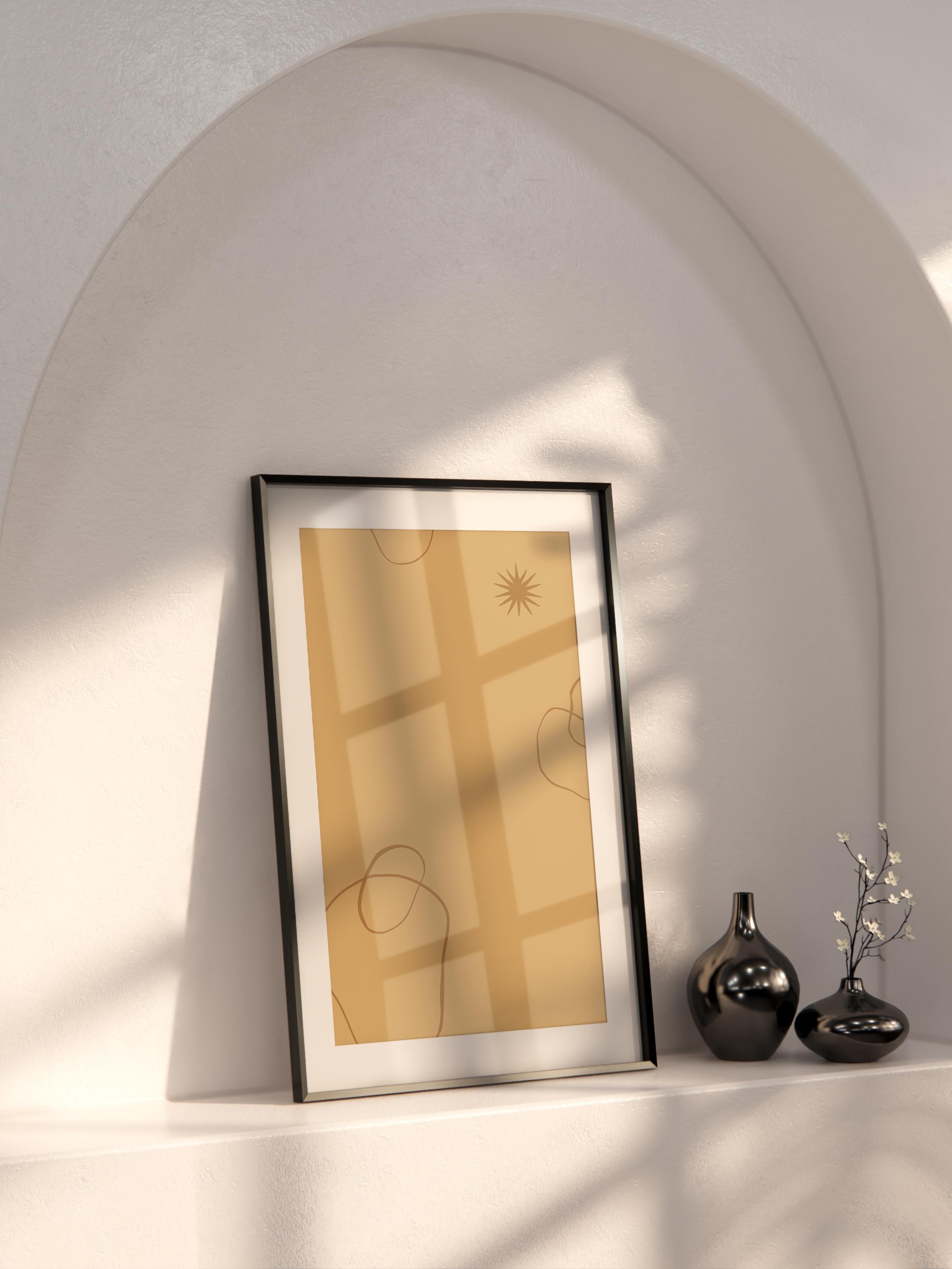 Doğal Tonlar Boho Duvar Dekoru, Çerçevesiz Poster, Çerçevesiz Duvar Tablosu - Fine Art Kağıt