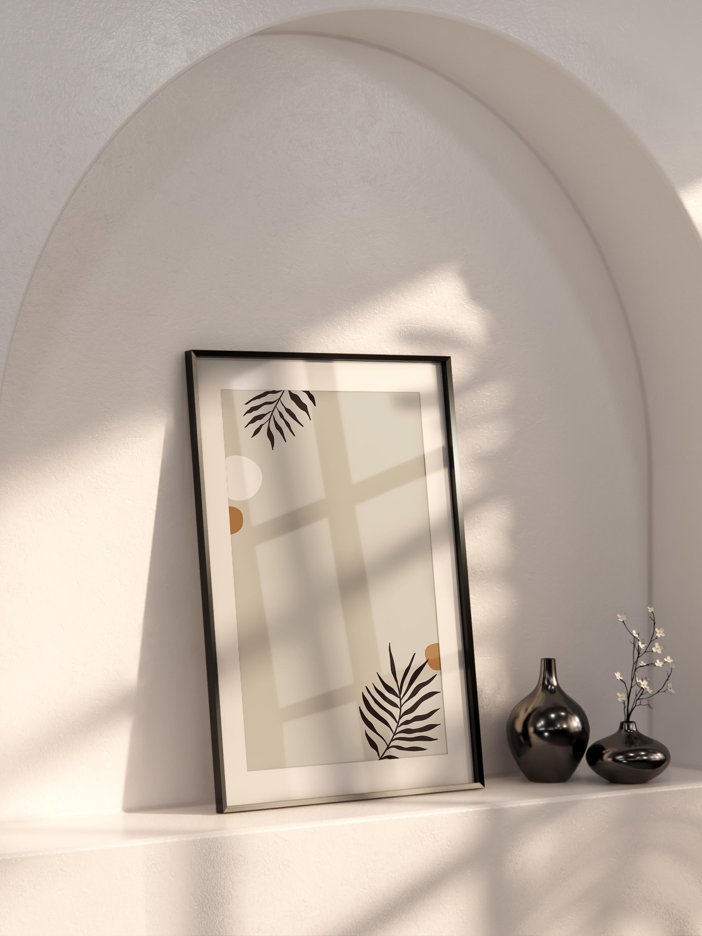 Doğal Tonlar Boho Duvar Dekoru, Çerçevesiz Poster, Çerçevesiz Duvar Tablosu - Fine Art Kağıt