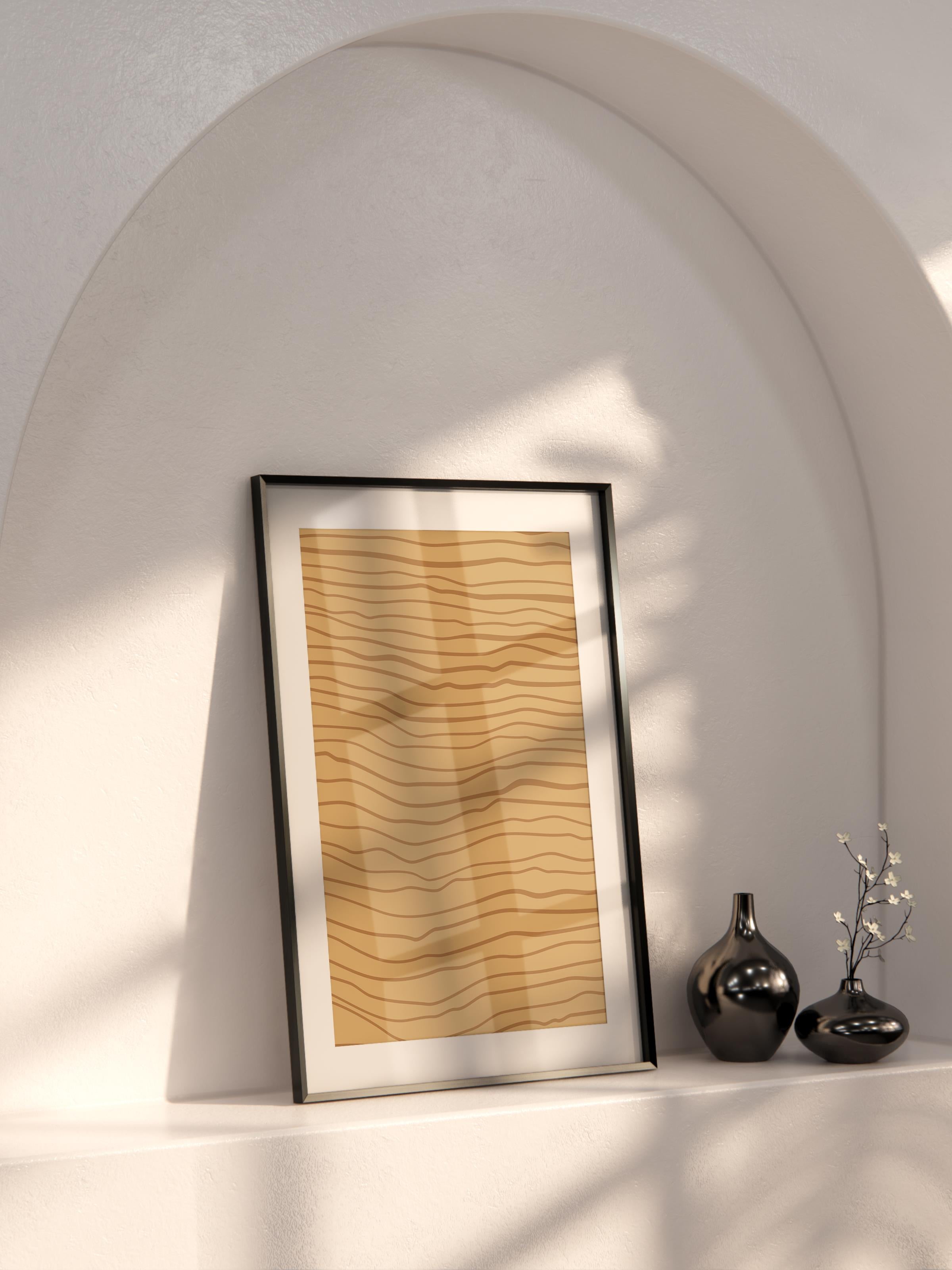 Doğal Tonlar Boho Duvar Dekoru, Çerçevesiz Poster, Çerçevesiz Duvar Tablosu - Fine Art Kağıt