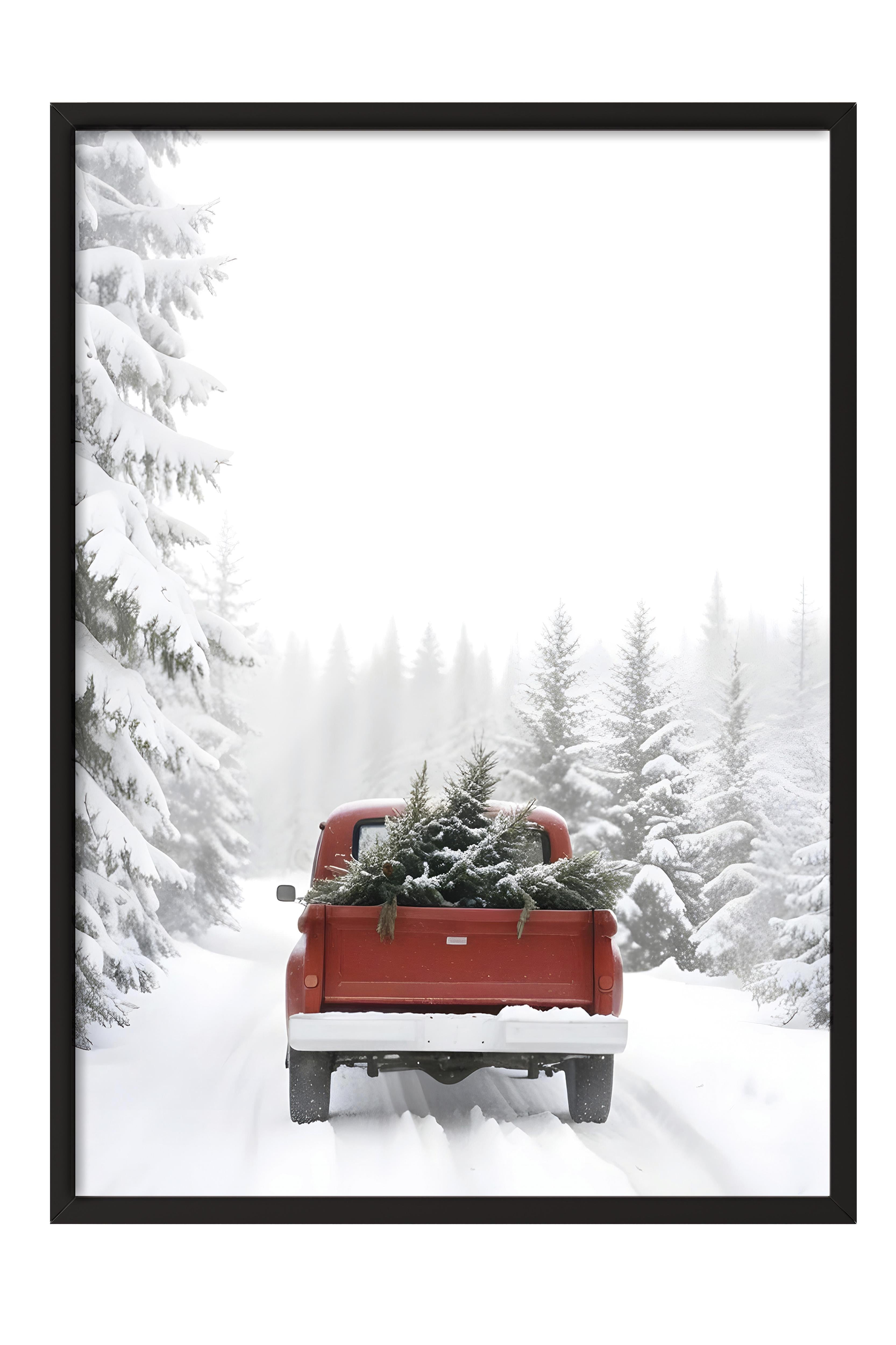 Driving Home for Christmas Yılbaşı Tablo, Duvar Tablosu Comfort Serisi NO:108475