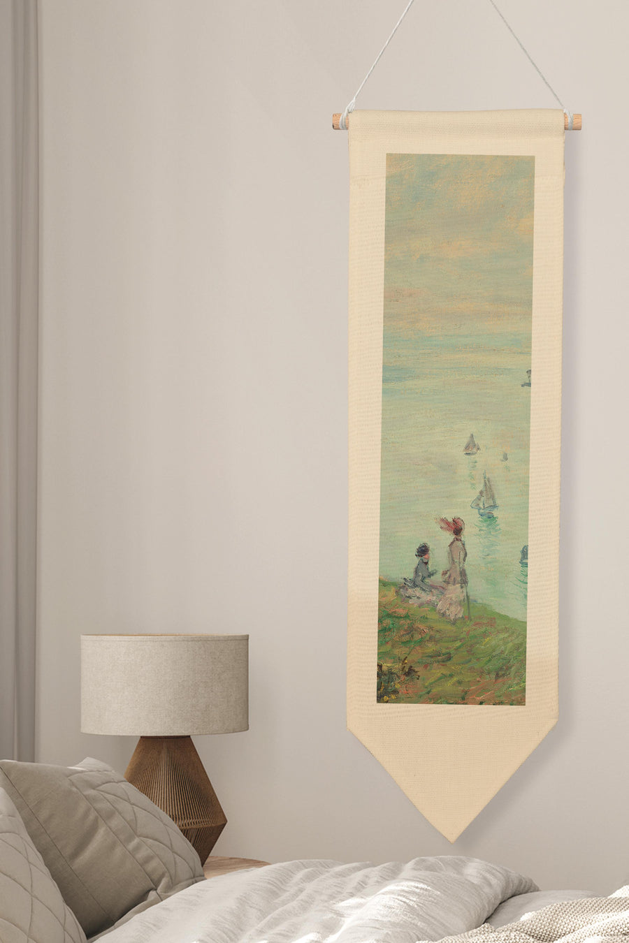 Sahilde Yürüyüş Estetik Flama Monet Kanvas Tablo