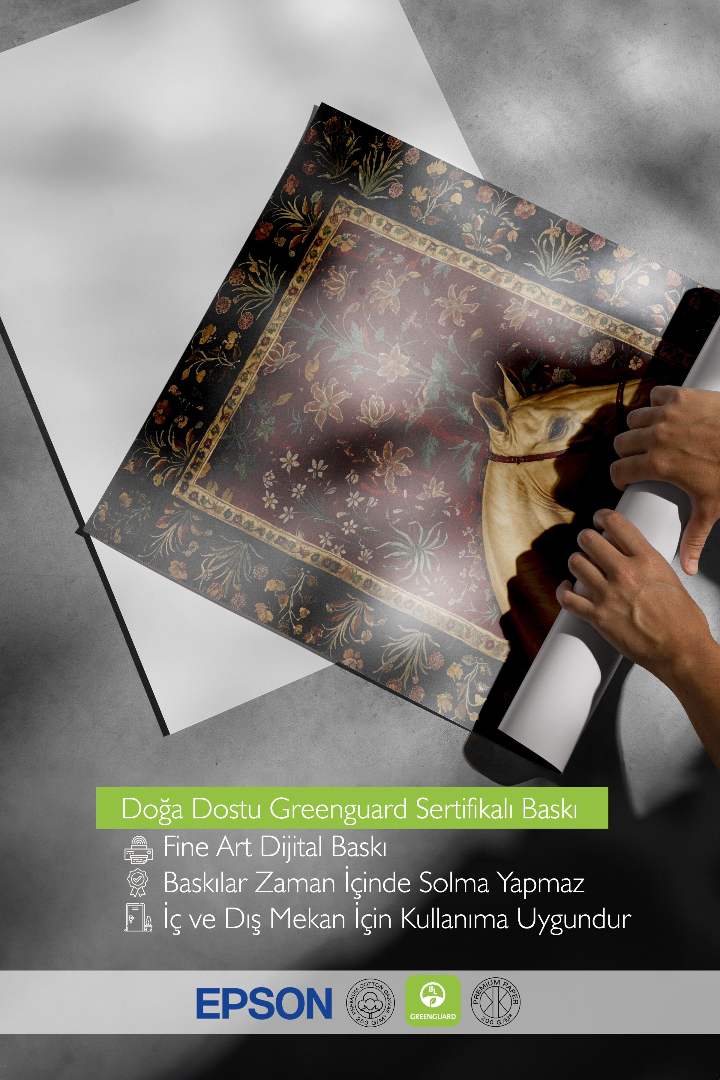 Duvar Posteri, Çerçevesiz Poster, Sanatsal Baskı, Ritüel Serisi, At Tablo, NO:115197