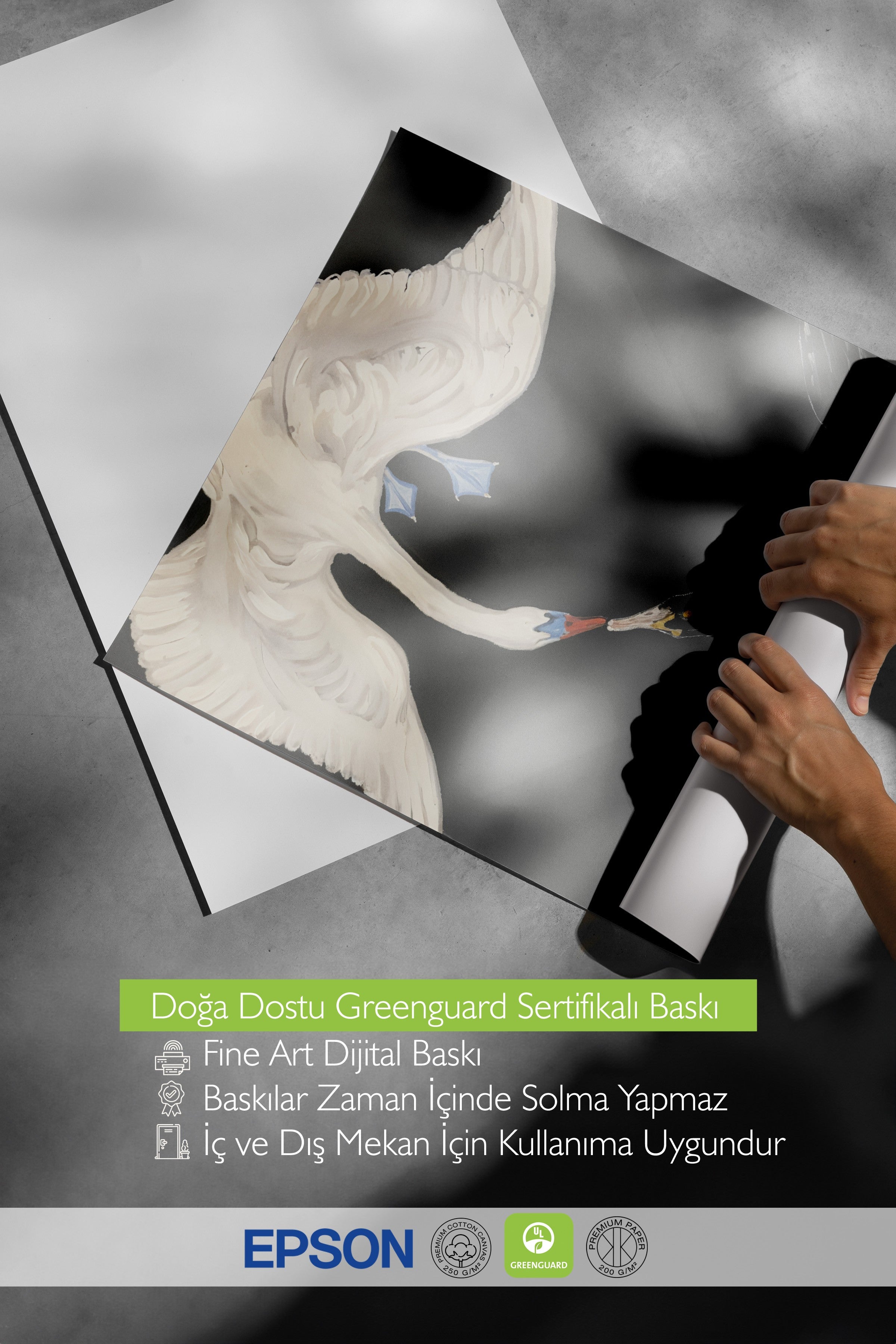 Duvar Posteri, Çerçevesiz Poster, Sanatsal Baskı, Ritüel Serisi, Kuş Tablo, NO:115199