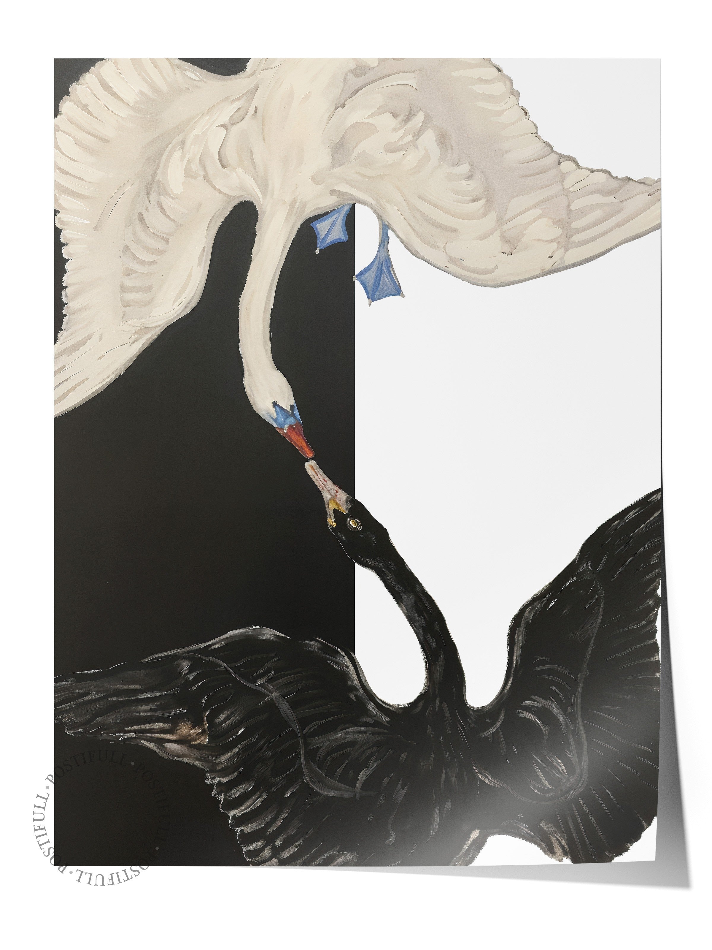 Duvar Posteri, Çerçevesiz Poster, Sanatsal Baskı, Ritüel Serisi, Kuş Tablo, NO:115202