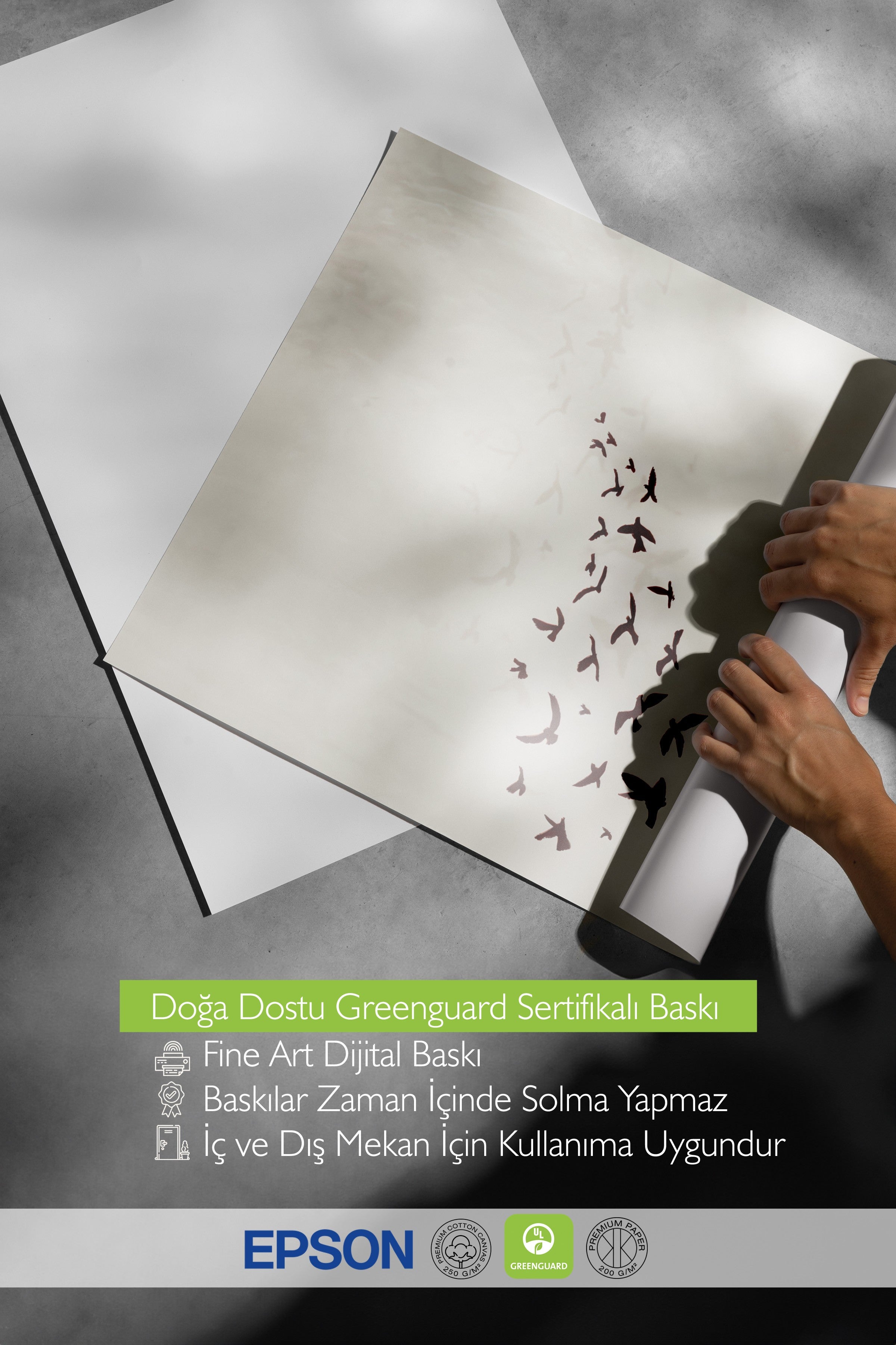 Duvar Posteri, Çerçevesiz Poster, Sanatsal Baskı, Ritüel Serisi, Kuş Tablo, NO:115204