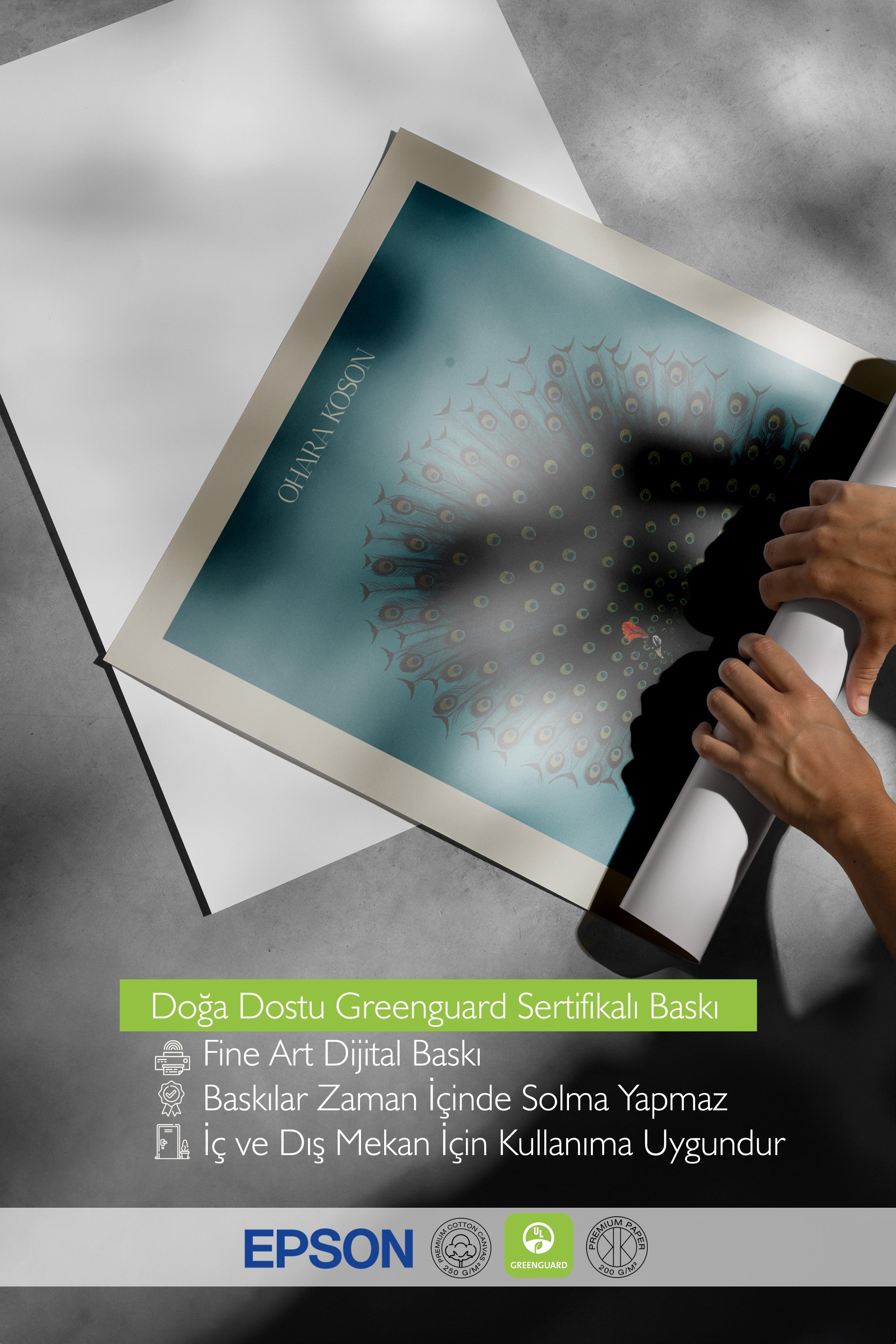 Duvar Posteri, Çerçevesiz Poster, Sanatsal Baskı, Ritüel Serisi, Kuş Tablo, NO:115211
