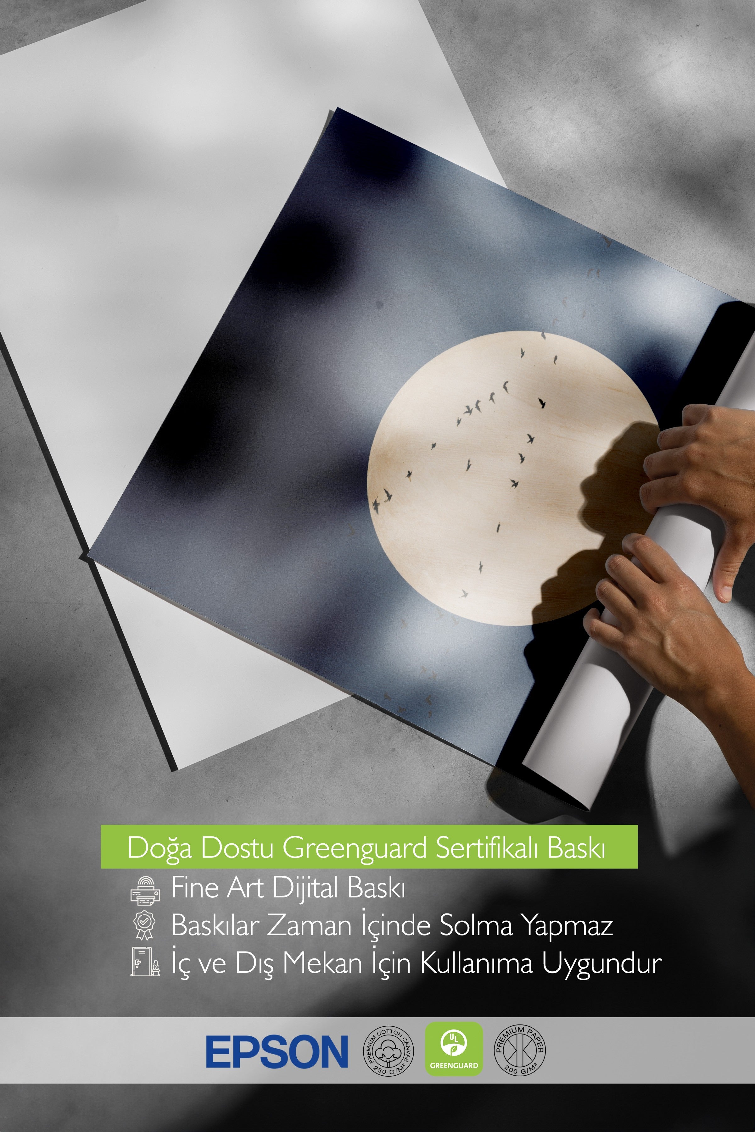 Duvar Posteri, Çerçevesiz Poster, Sanatsal Baskı, Ritüel Serisi, Kuş Tablo, NO:115212