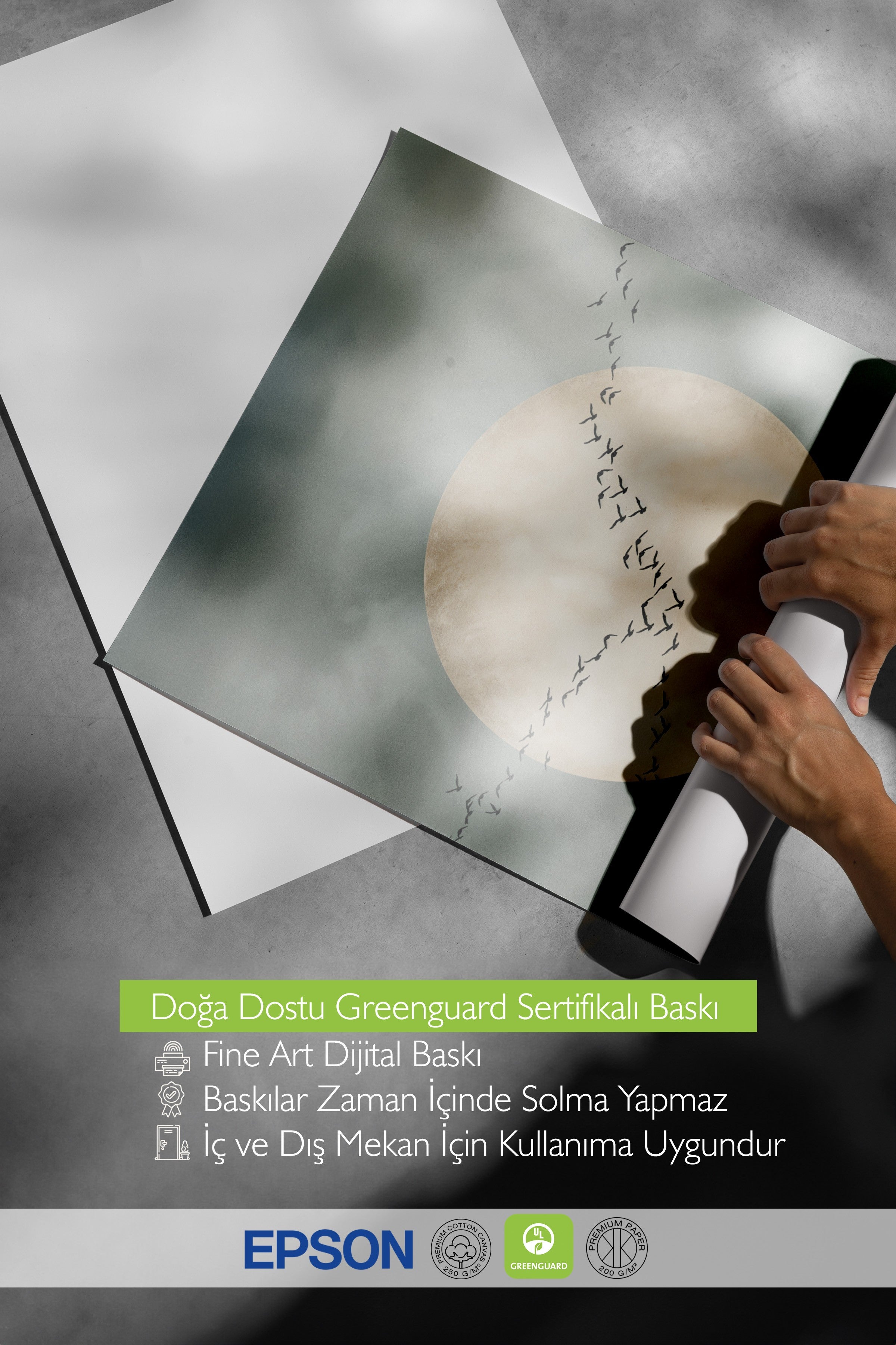 Duvar Posteri, Çerçevesiz Poster, Sanatsal Baskı, Ritüel Serisi, Kuş Tablo, NO:115213