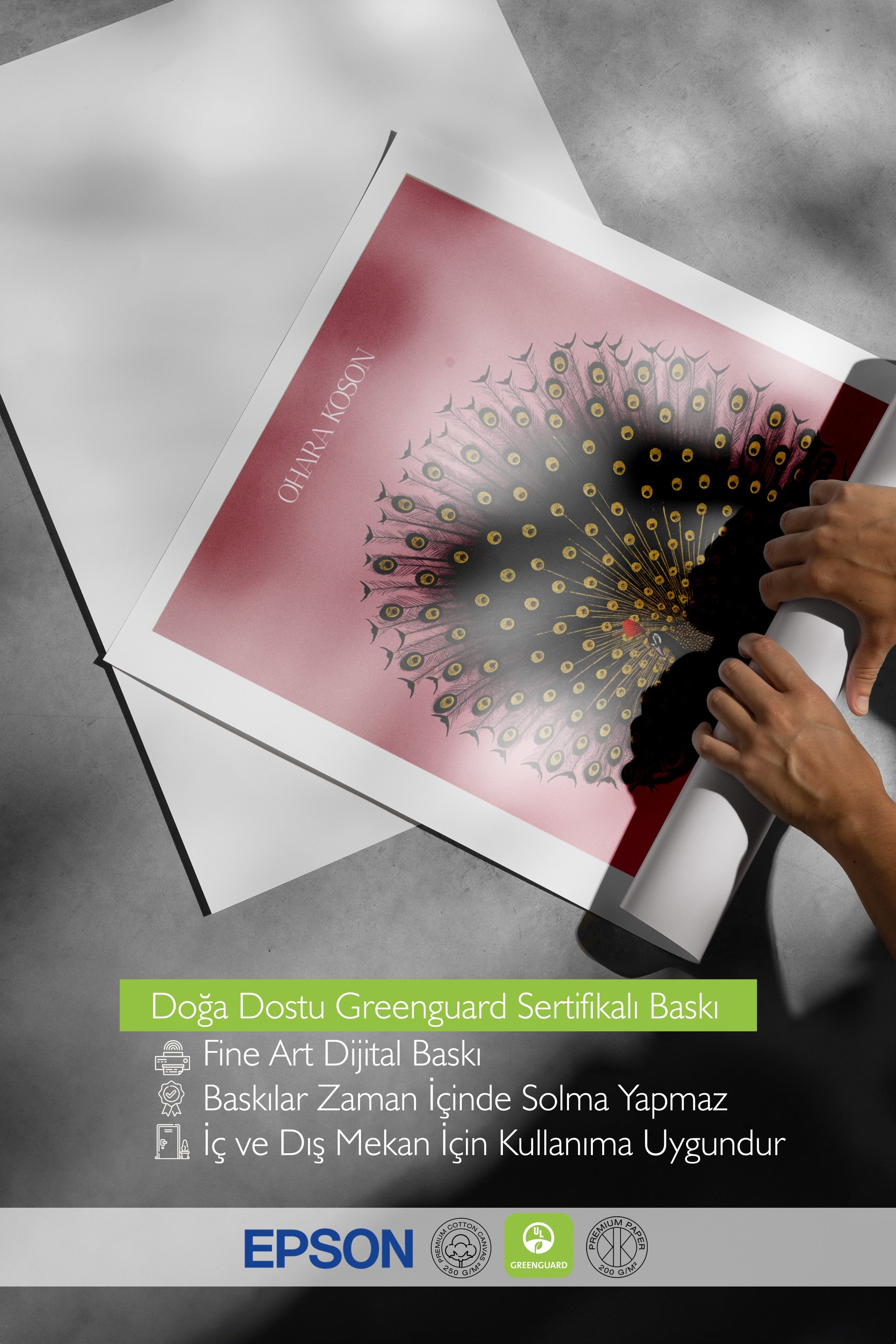 Duvar Posteri, Çerçevesiz Poster, Sanatsal Baskı, Ritüel Serisi, Kuş Tablo, NO:115214