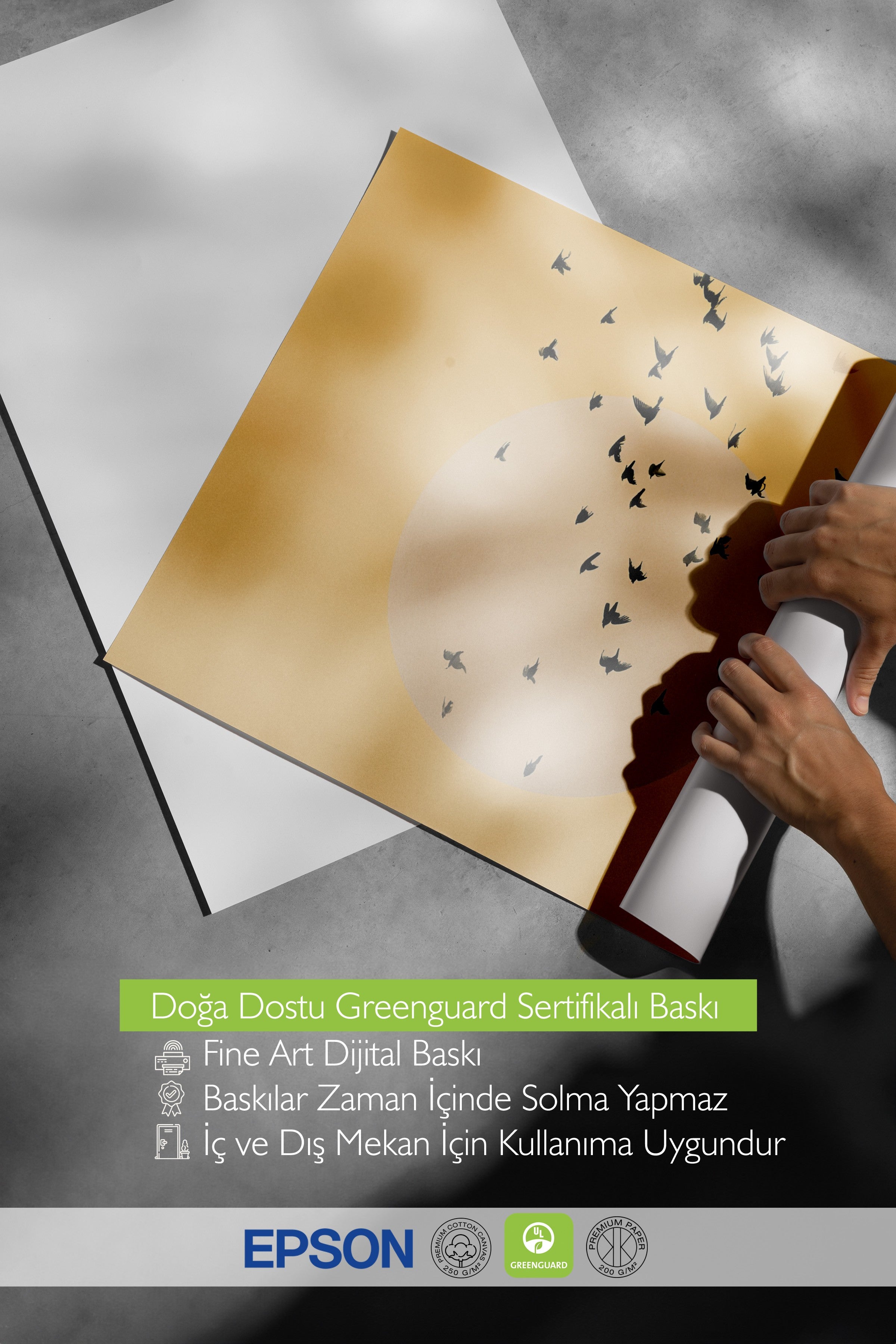 Duvar Posteri, Çerçevesiz Poster, Sanatsal Baskı, Ritüel Serisi, Kuş Tablo, NO:115224
