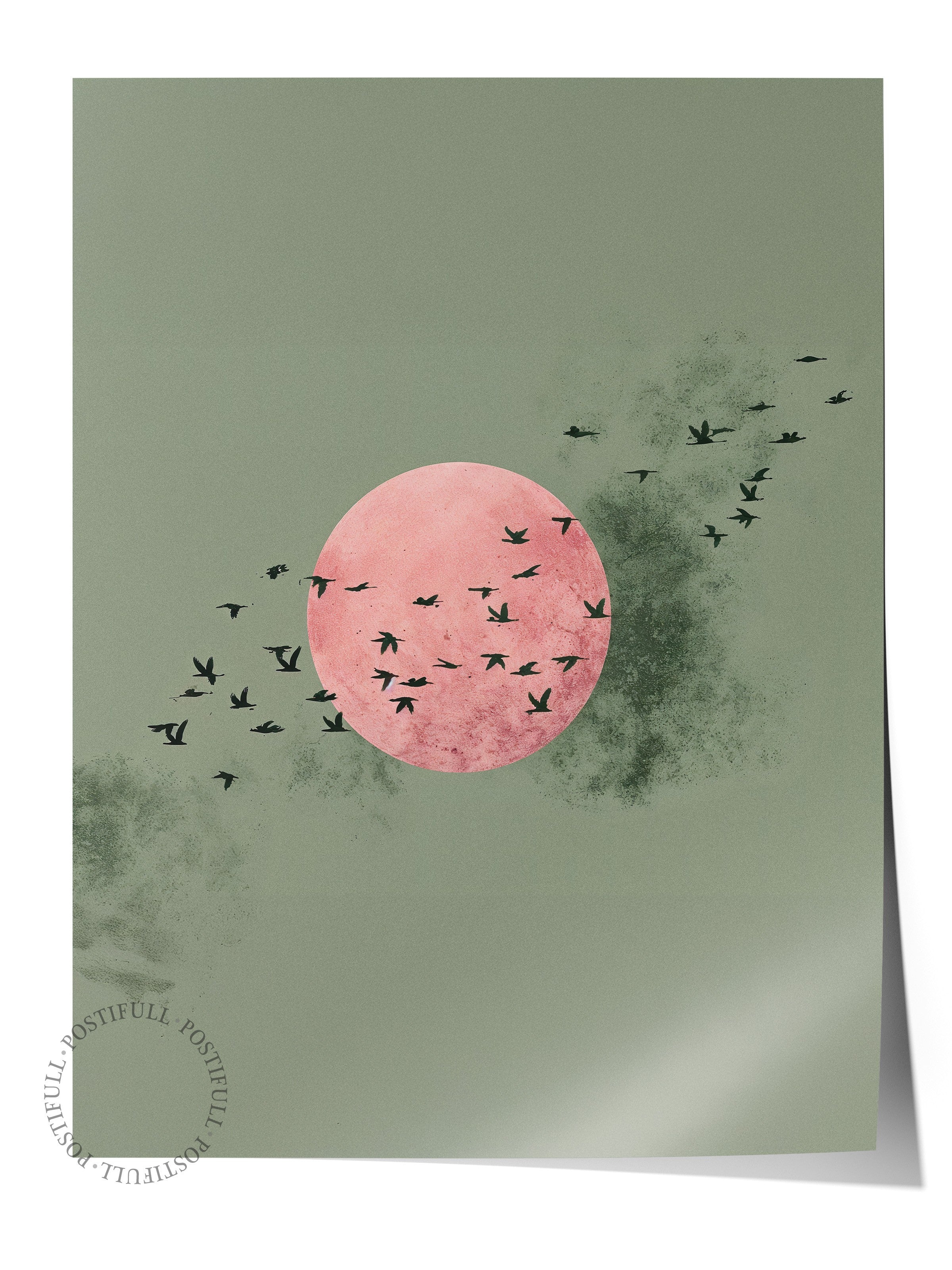 Duvar Posteri, Çerçevesiz Poster, Sanatsal Baskı, Ritüel Serisi, Kuş Tablo, NO:115234